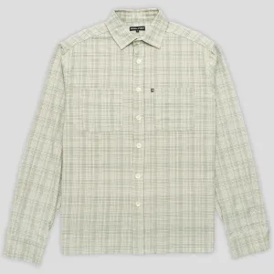 Pass~Port Workers Check Shirt Long-sleeve - Green / Blue Eco-Friendly Fabric Work Appropriate