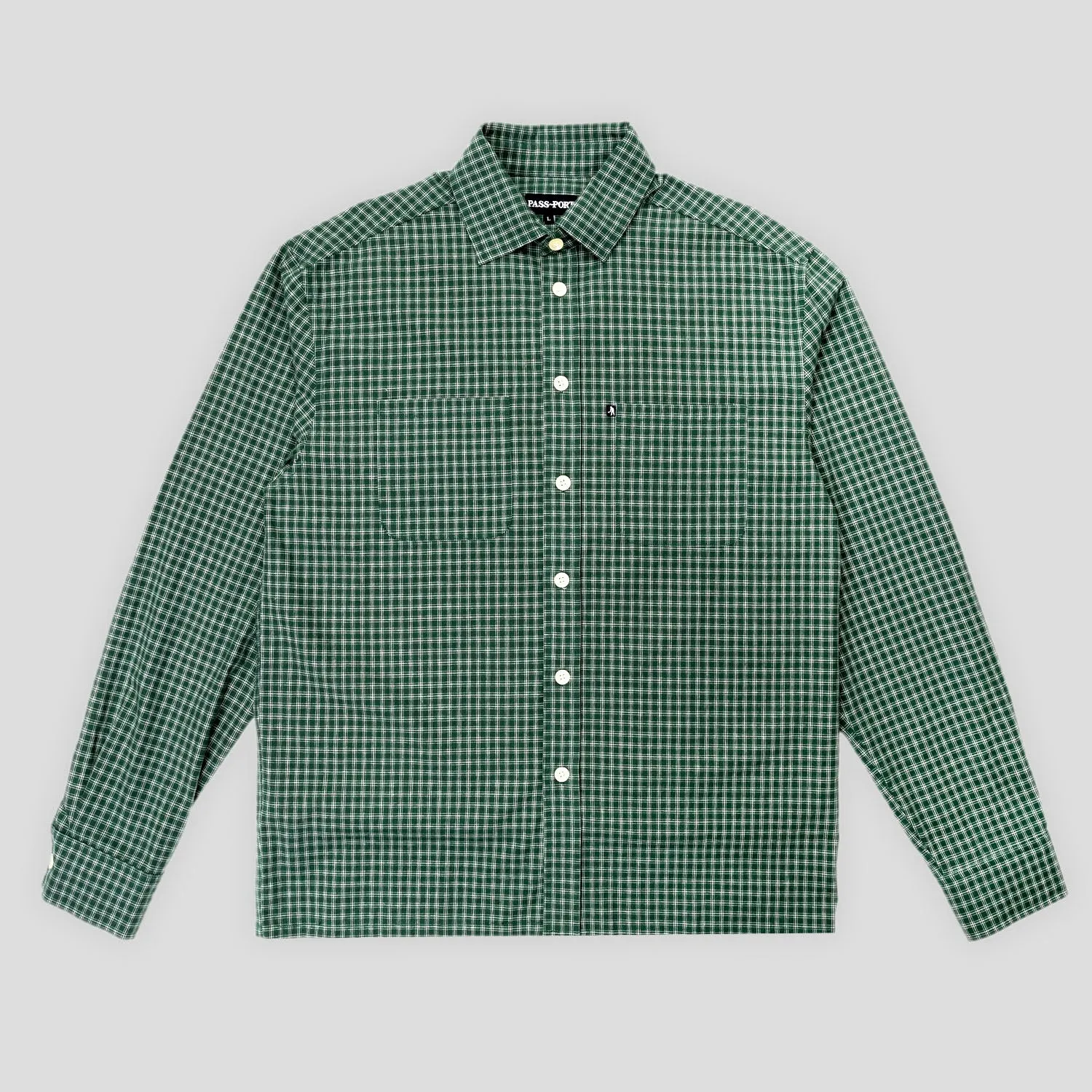 EasyCare Fabric Pass~Port Workers Check Shirt Long-Sleeve - Green