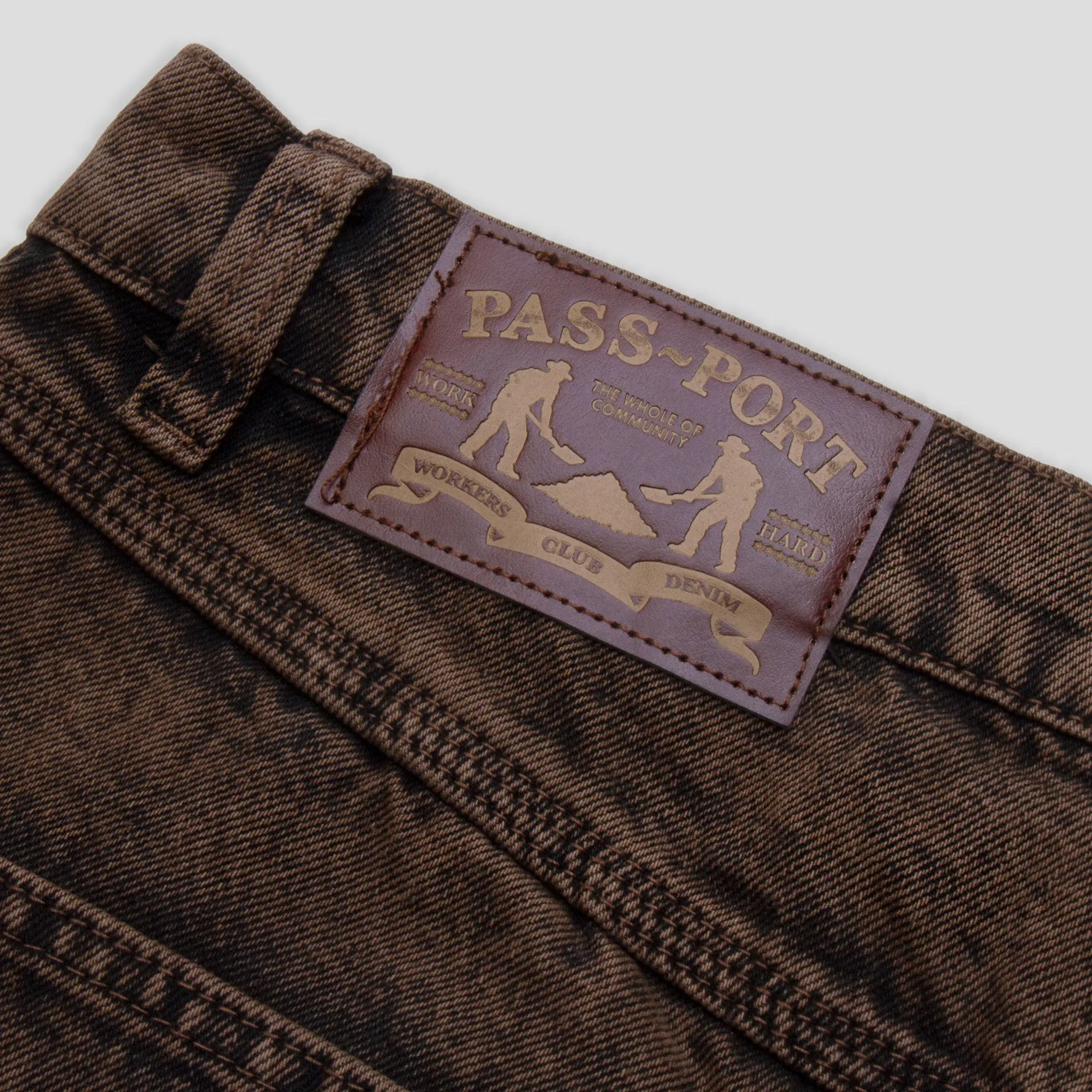 Athletic Design Pass~Port Workers Club Short - Brown Over-Dye