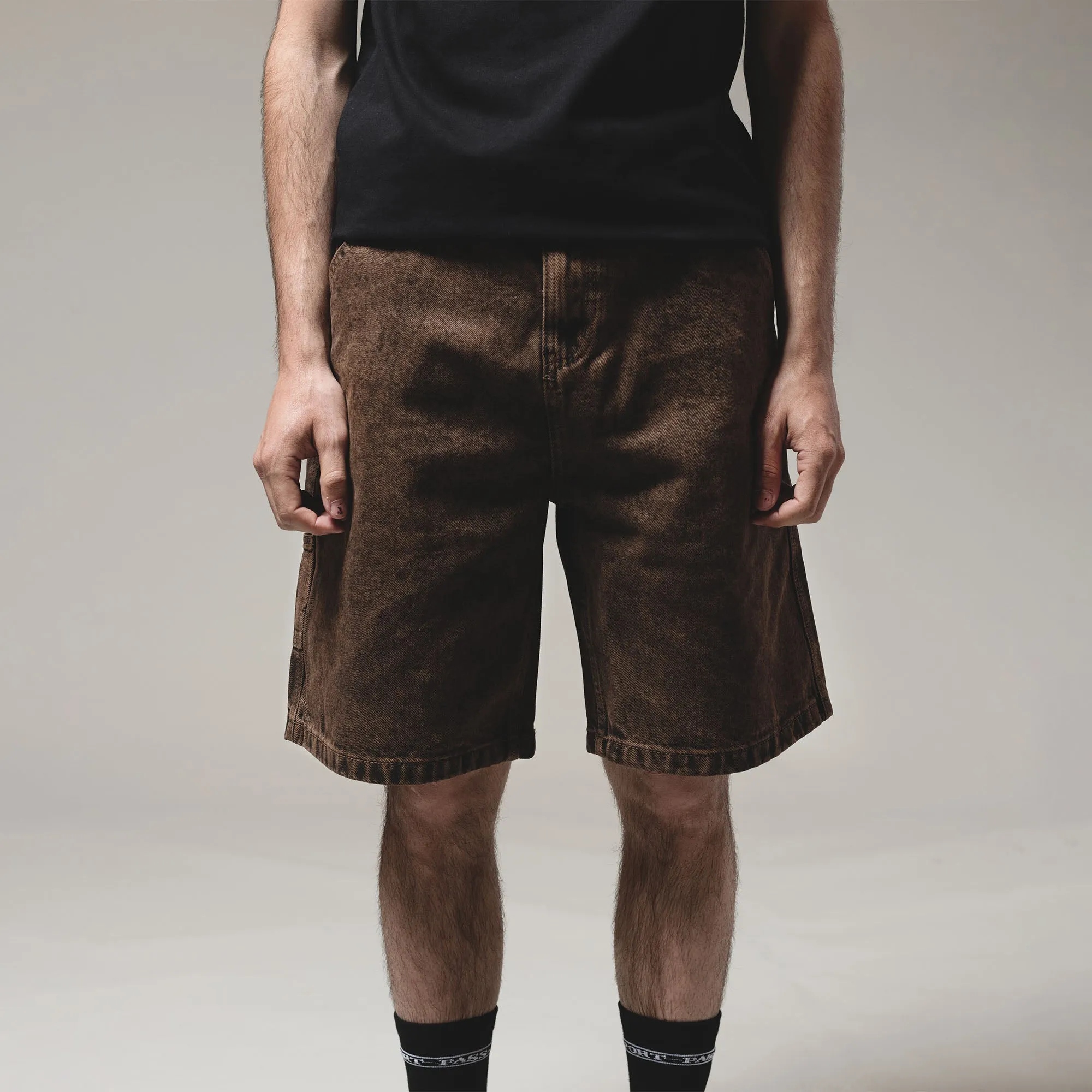 Pass~Port Workers Club Short - Brown Over-Dye Sport Ready Fit Outdoor Essentials