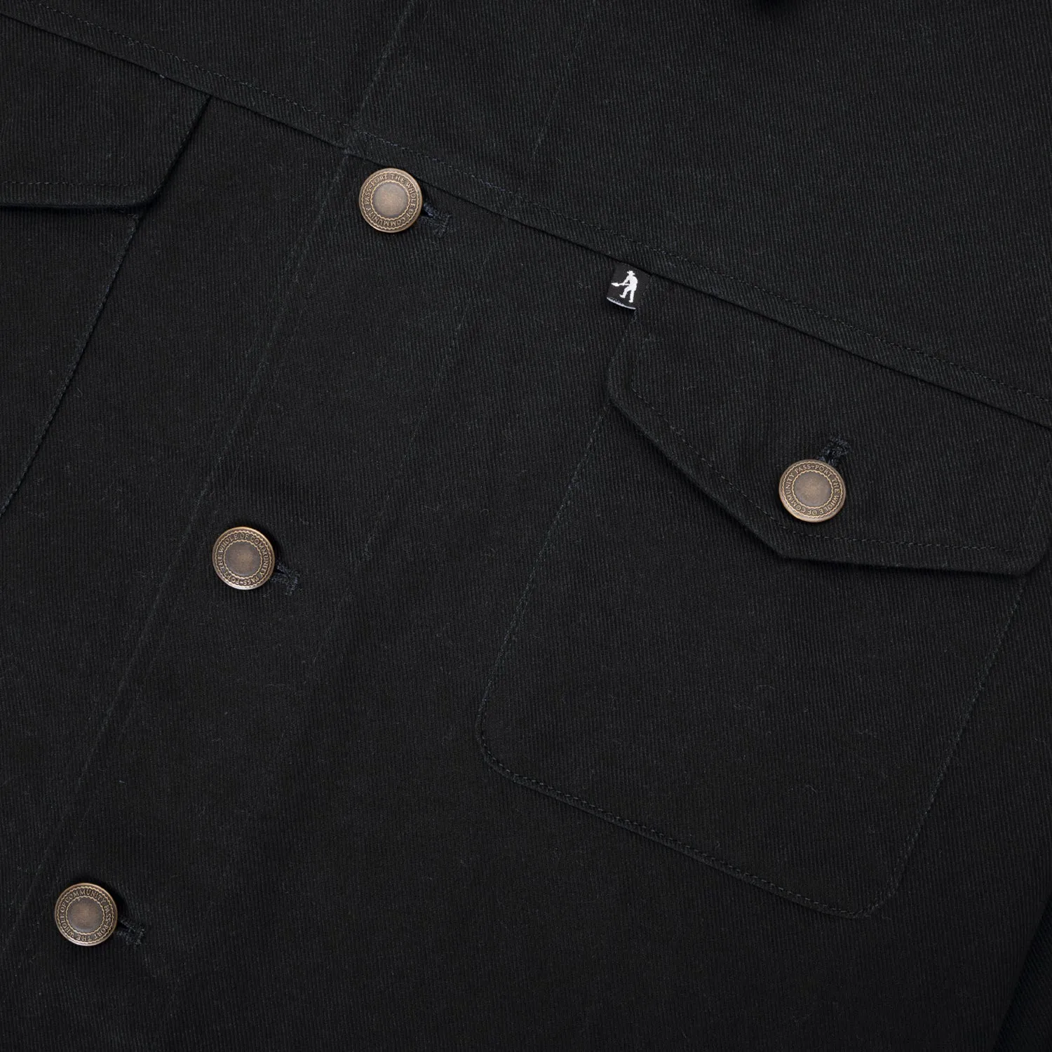 Pass~Port Workers Overshirt - Black Picnic Outfit High Density Weave