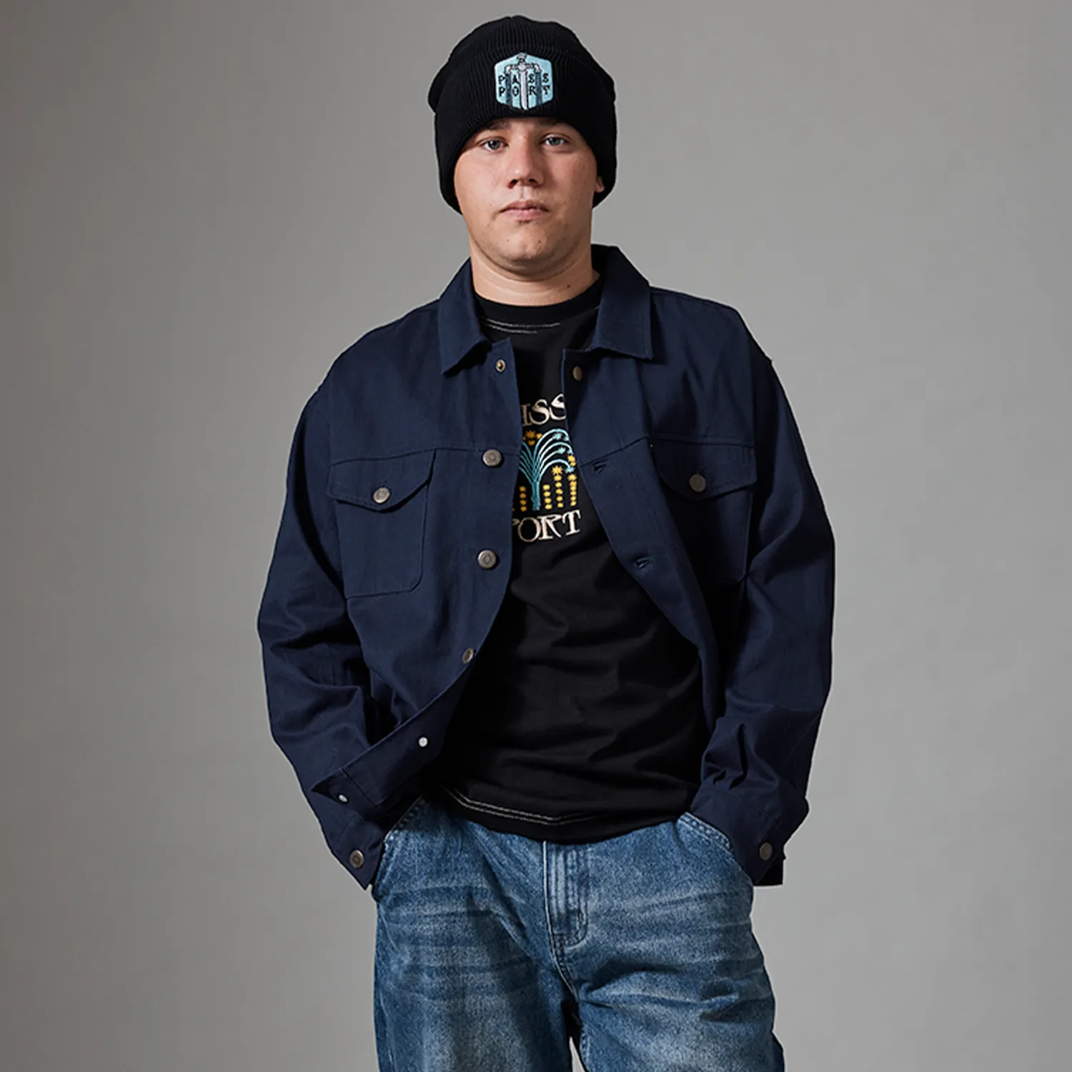 Pass~Port Workers Overshirt - Navy Mix-And-Match