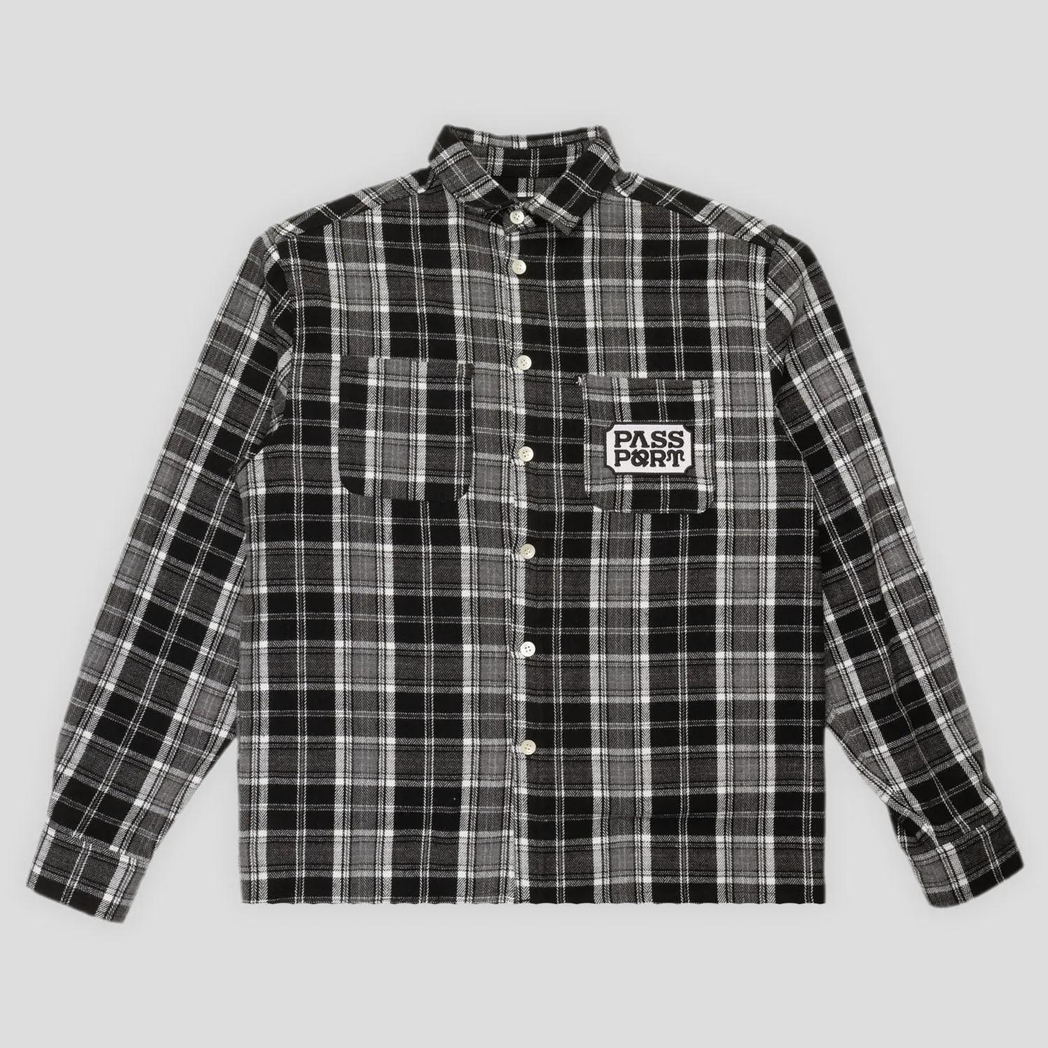 slim fit Stylish Element Pass~Port Yearbook Logo Workers Flannel - Black