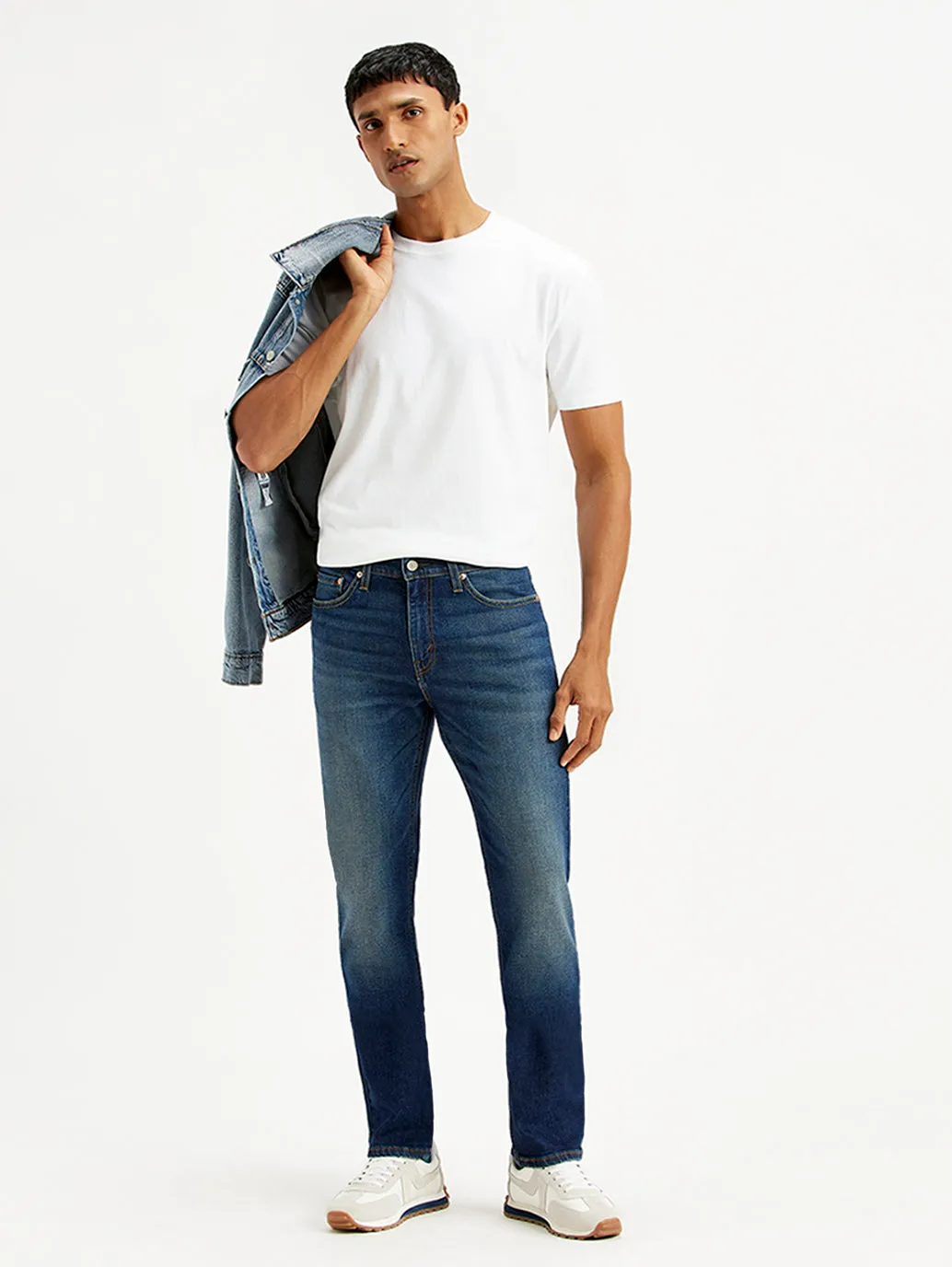 Tailored Silhouette Spring Mood Party Look Classic Men's 511 Navy Blue Slim Fit Mid Rise Jeans