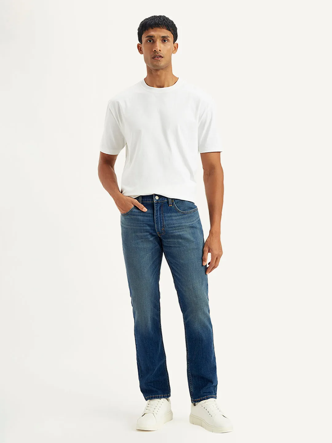 Non Restrictive Cut Men's 511 Blue Slim Fit Mid Rise Jeans