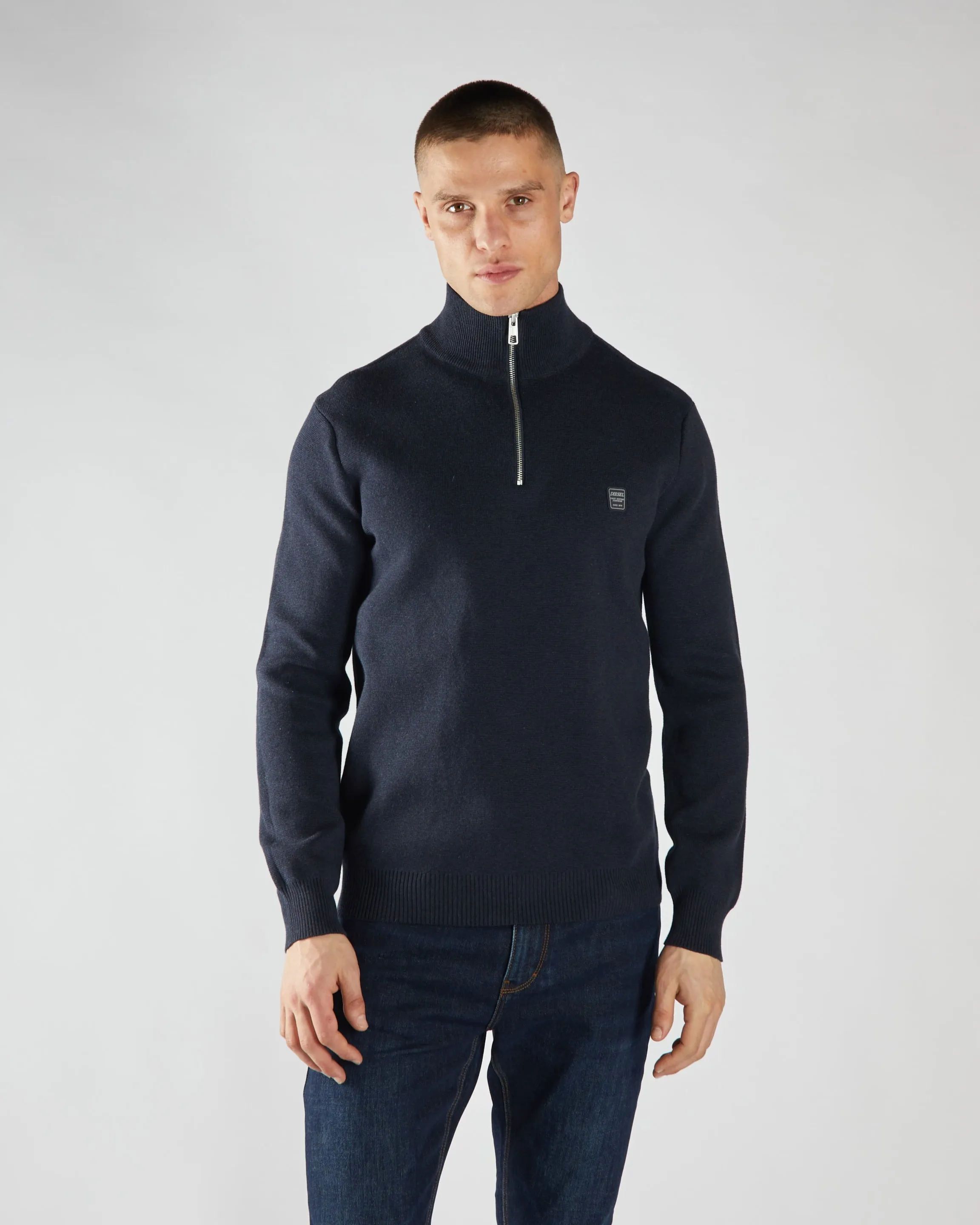 Pete Half Zip Midnight Blue Marl Cold Layer Urban Look