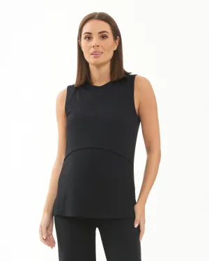 Adaptive Fit Peter Rib Nursing Tank Black