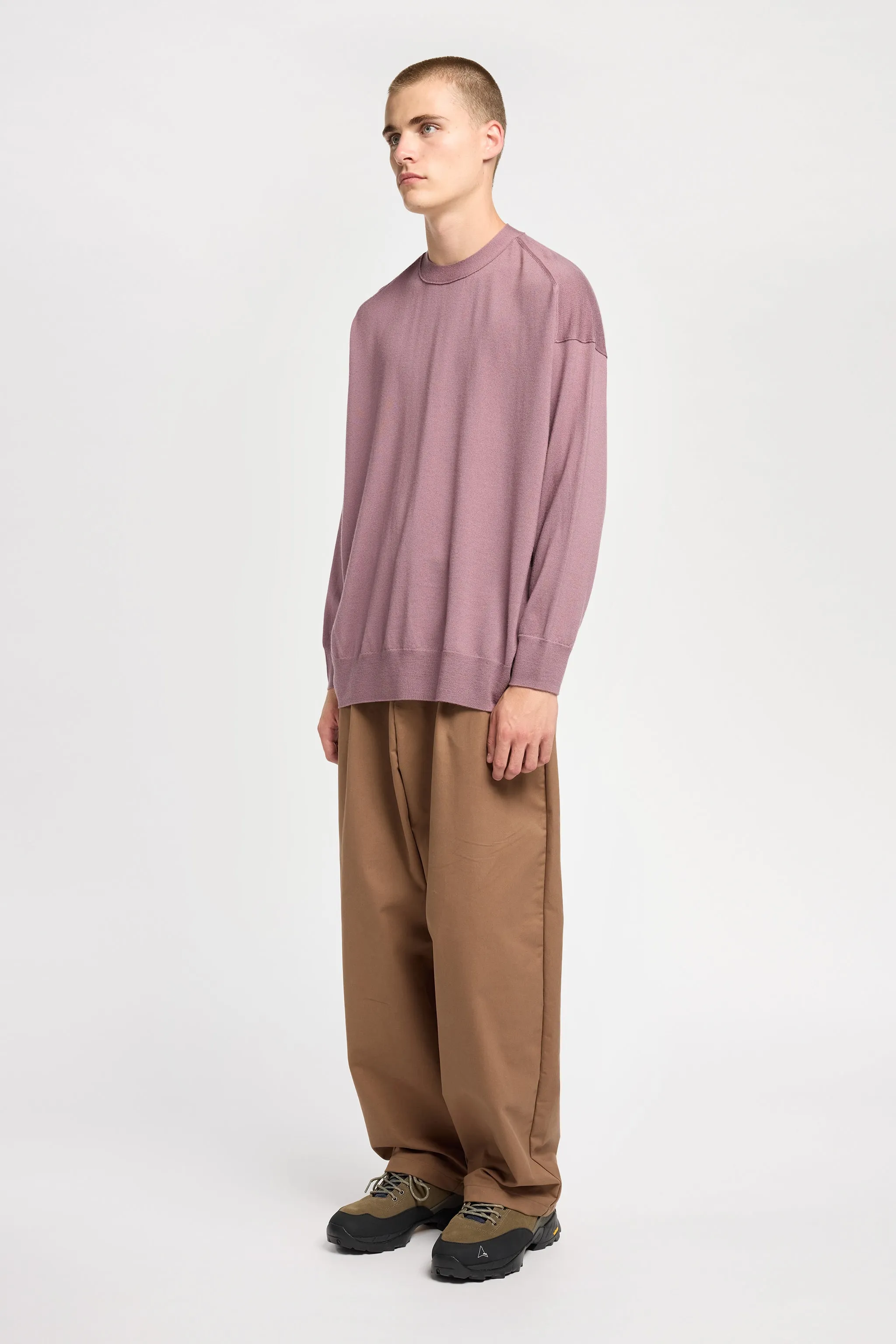 Pitch Loose Fit Sweater Mauve Skin Friendly Stitch No-Fuss Look