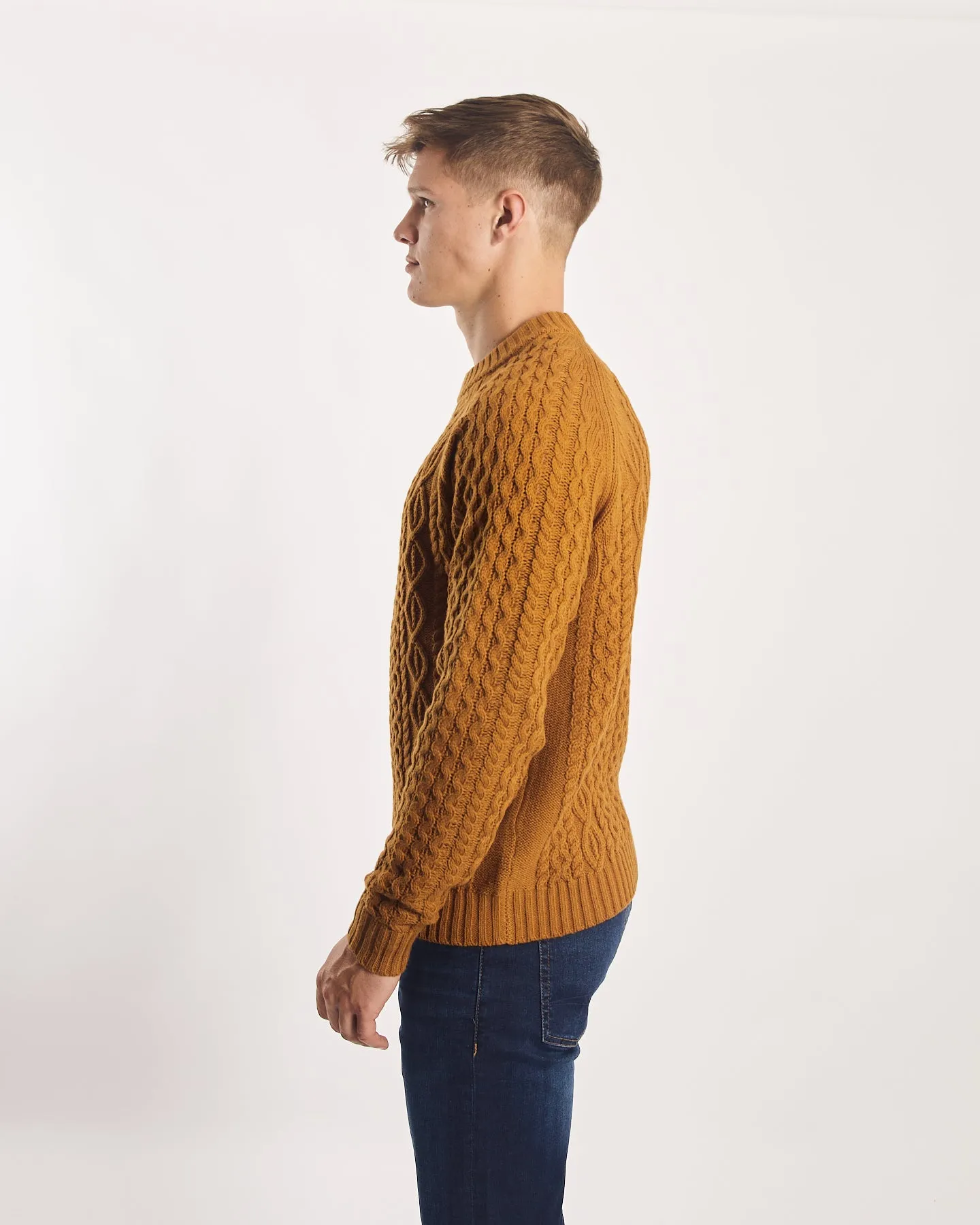 Timeless Feel Vince Cable Sweater Cathay Spice