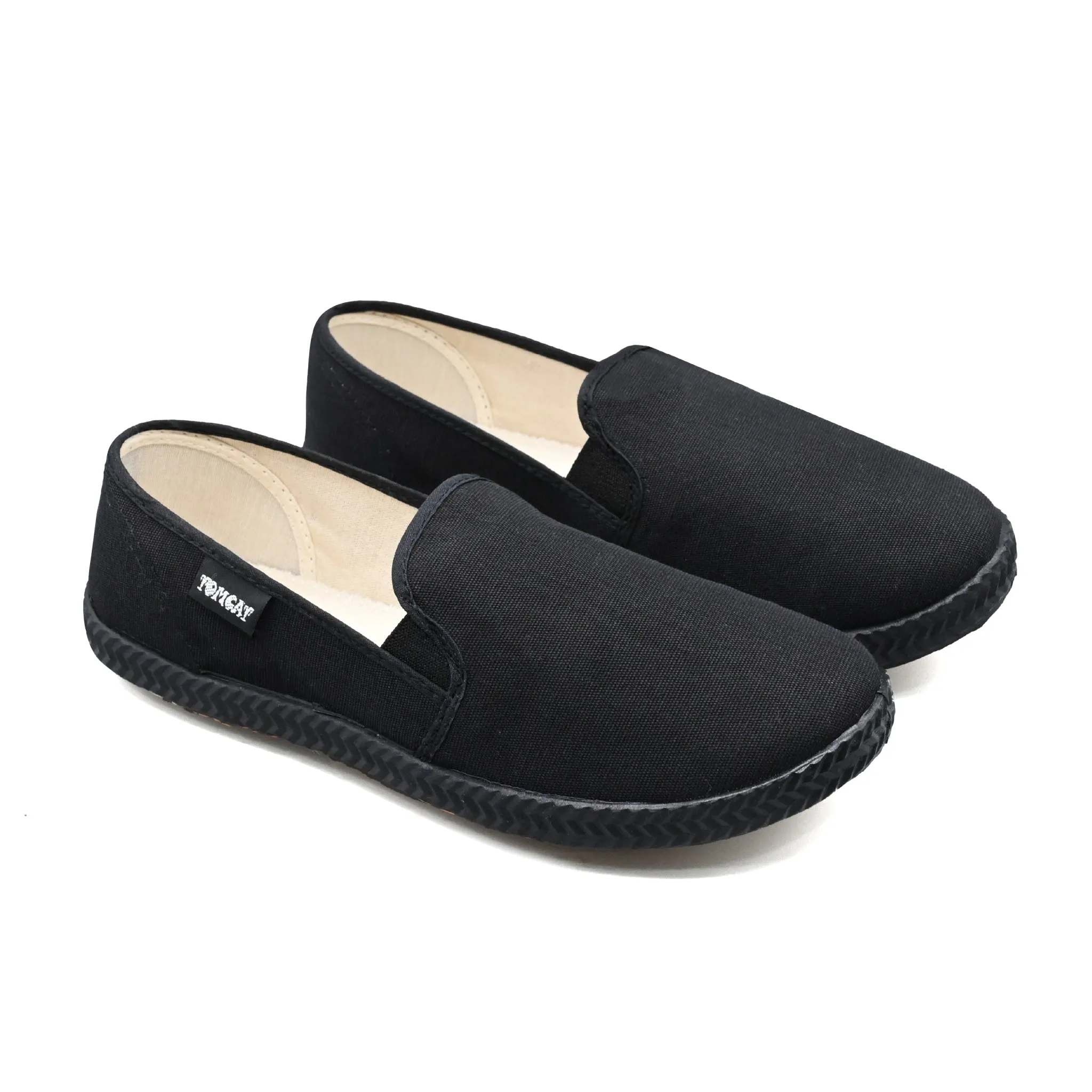 Tomcat Slip On Canvas Shoes - Black (37-42) Durable Rubber Outsole Sport Street