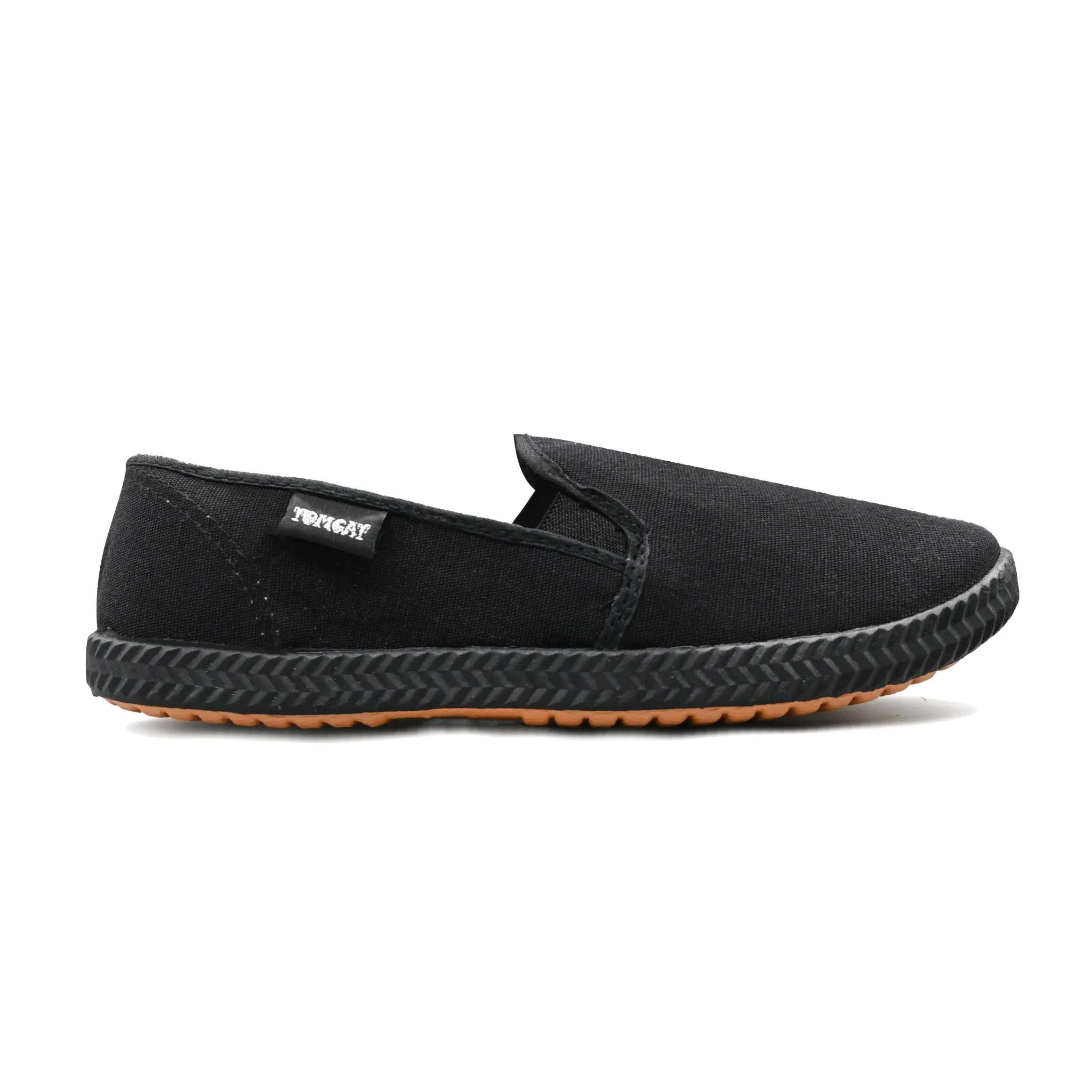 Tomcat Slip On Canvas Shoes - Black (37-42) Buckle Strap