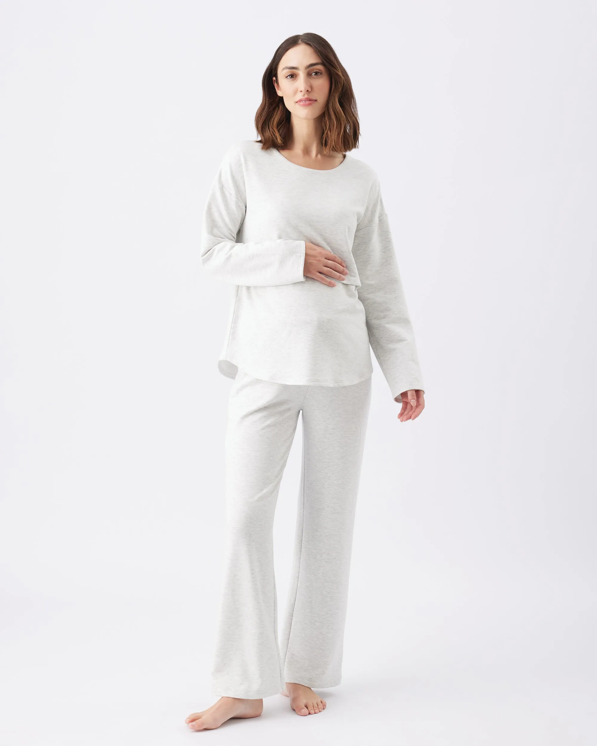 Super Soft Nursing Top Silver Marle Soft Fabric