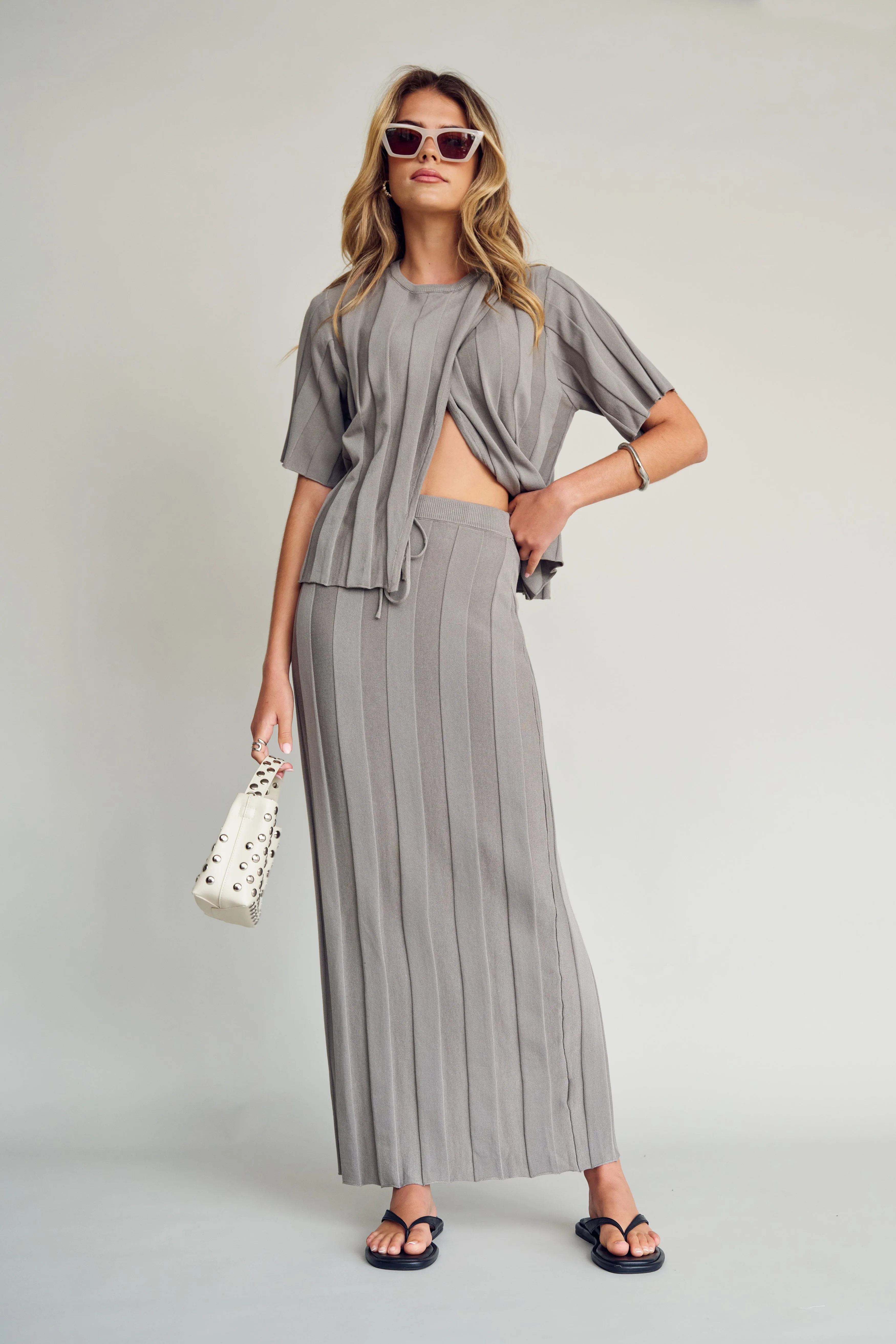 Lulu Column Knit Maxi Skirt - Khaki quick dry postpartum shapewear