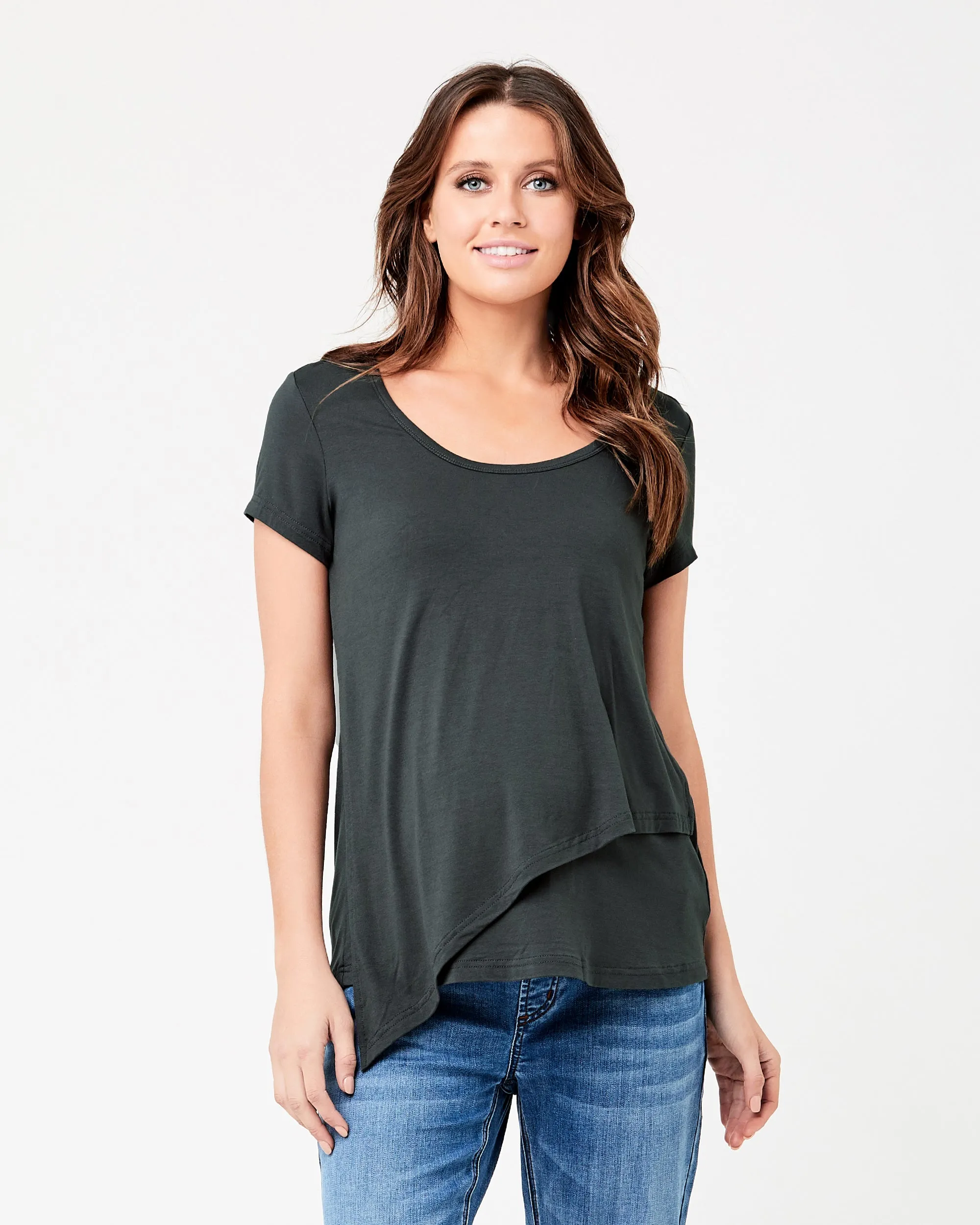 Easy Fold Lara Nursing Tee Gravel