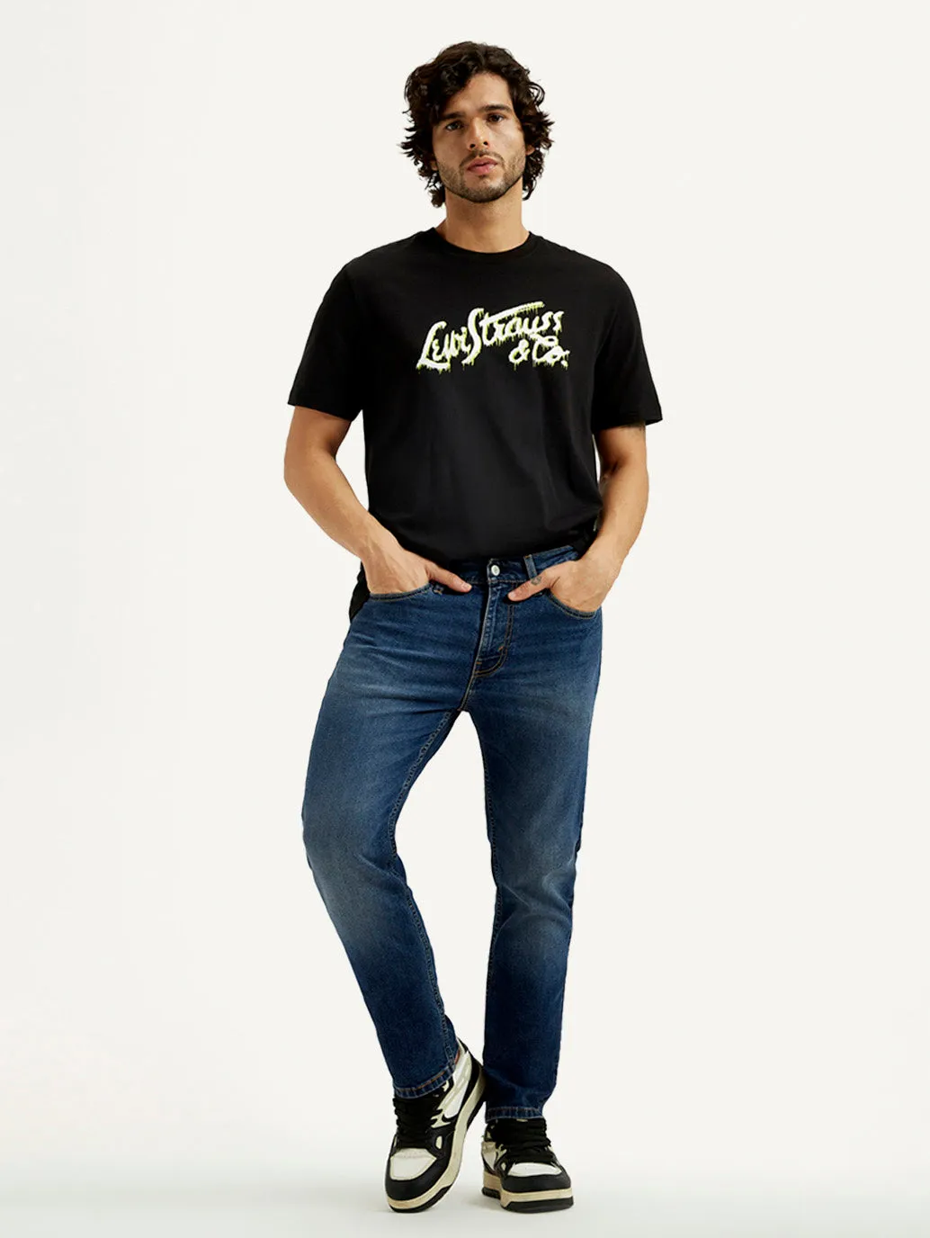 Balanced Piece Men's 511 Dark Indigo Slim Fit Mid Rise Jeans