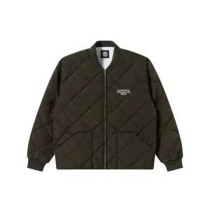 Travel Street Style HWC LABEL EMBROIDERED QUILTED JACKET OLIVE