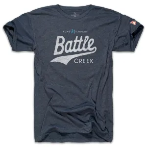 Organic Cotton Blend Cozy and Fashionable PURE MICHIGAN - BATTLE CREEK SCRIPT (UNISEX)