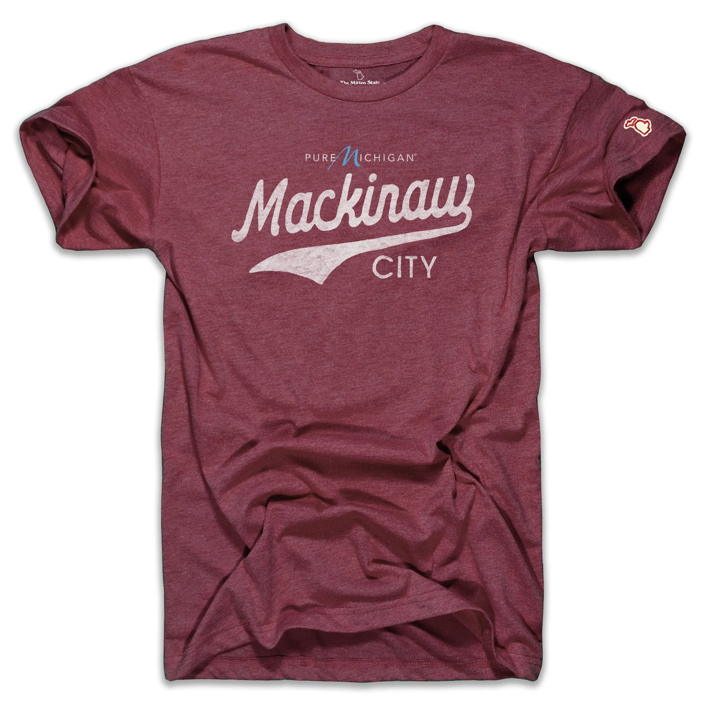 Flexible stretch funky PURE MICHIGAN - MACKINAW CITY SCRIPT (UNISEX)