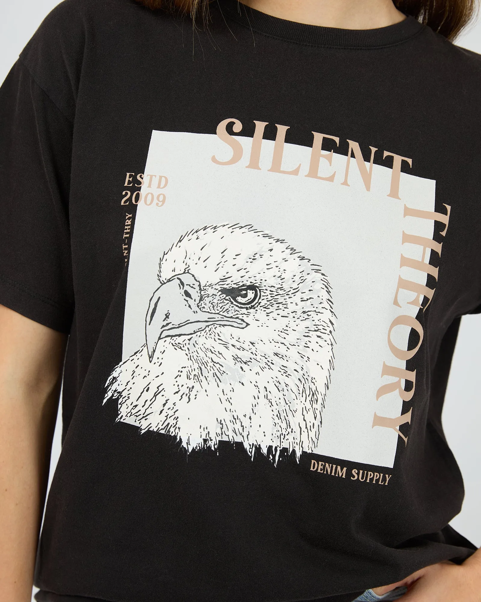 Quaint Tee Washed Black Valentine's Day Urban Style