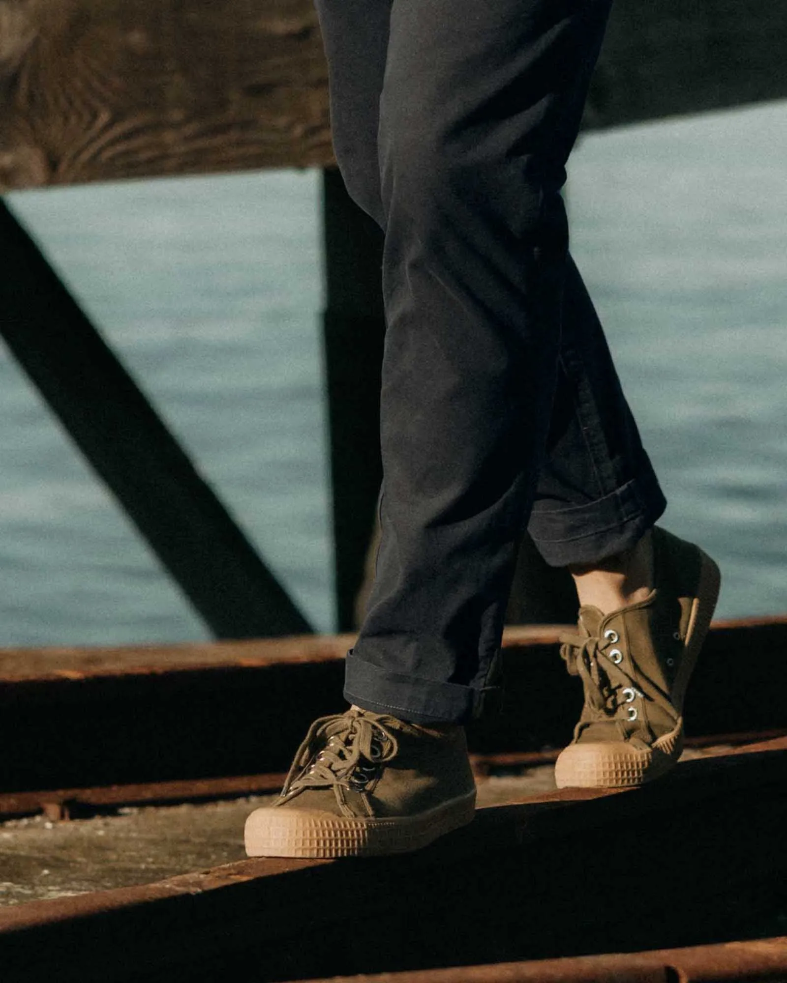 Secure Cuff Design The Democratic Foundation Pant in Organic Navy