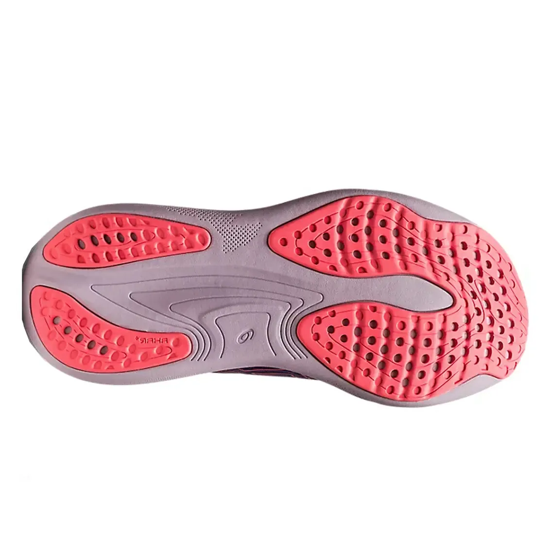 High Rebound Midsole Foam Toe Guard Womens ASICS GEL-Nimbus 25 - Dusty Puple / Papaya