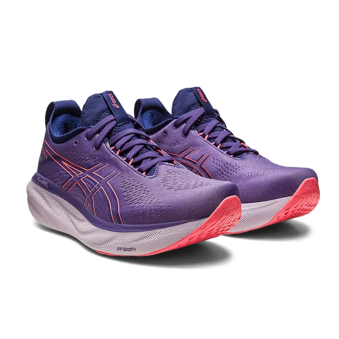 Summer Base Air Boost Womens ASICS GEL-Nimbus 25 - Dusty Puple / Papaya