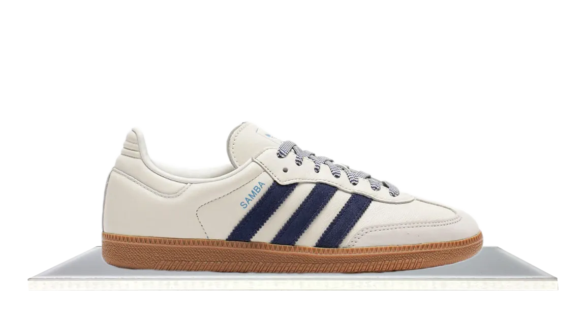 Feet Ease Move Around Adidas Samba Off White Dark Blue