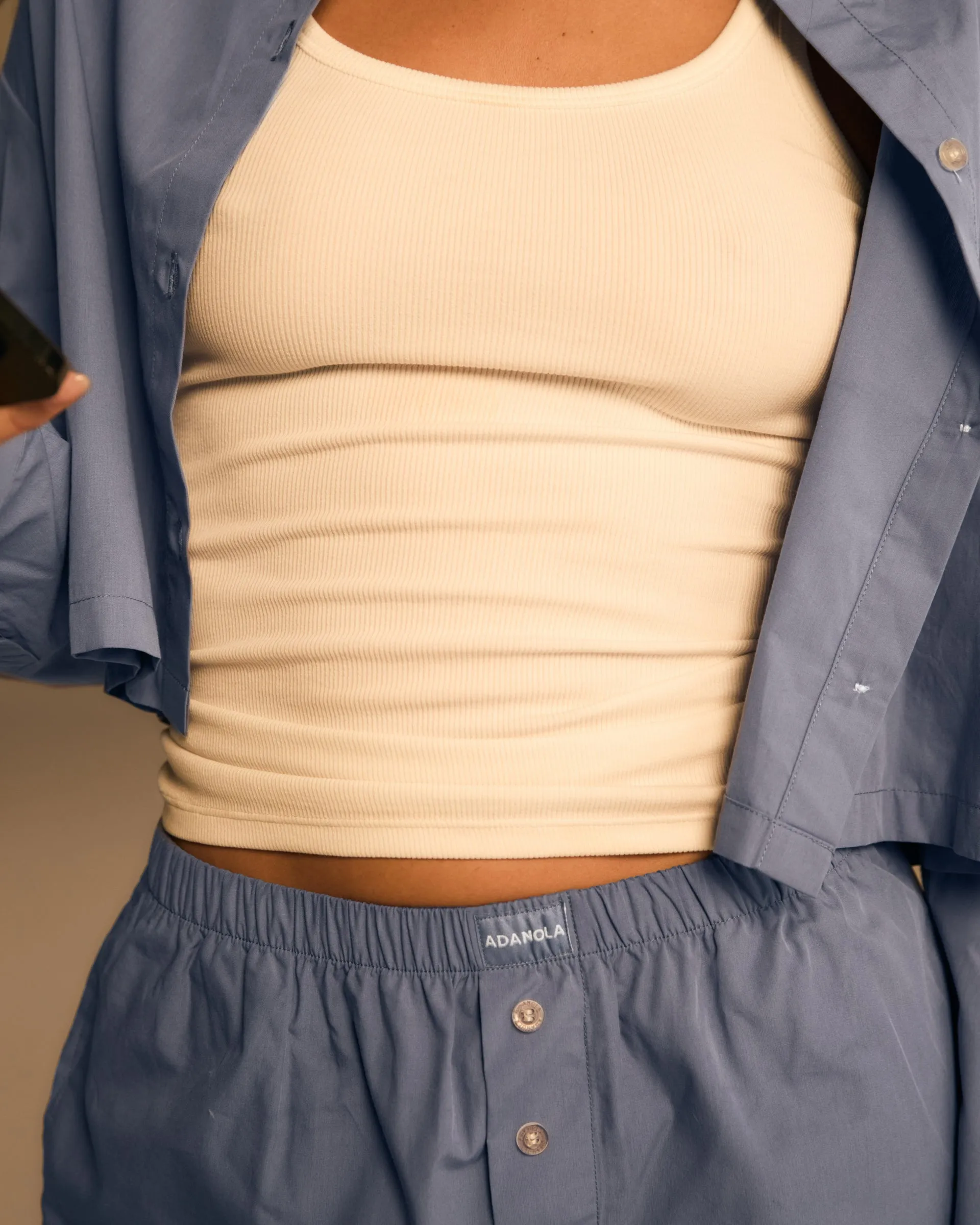 Cotton Boxer Shorts - Blue Quick Dry Material