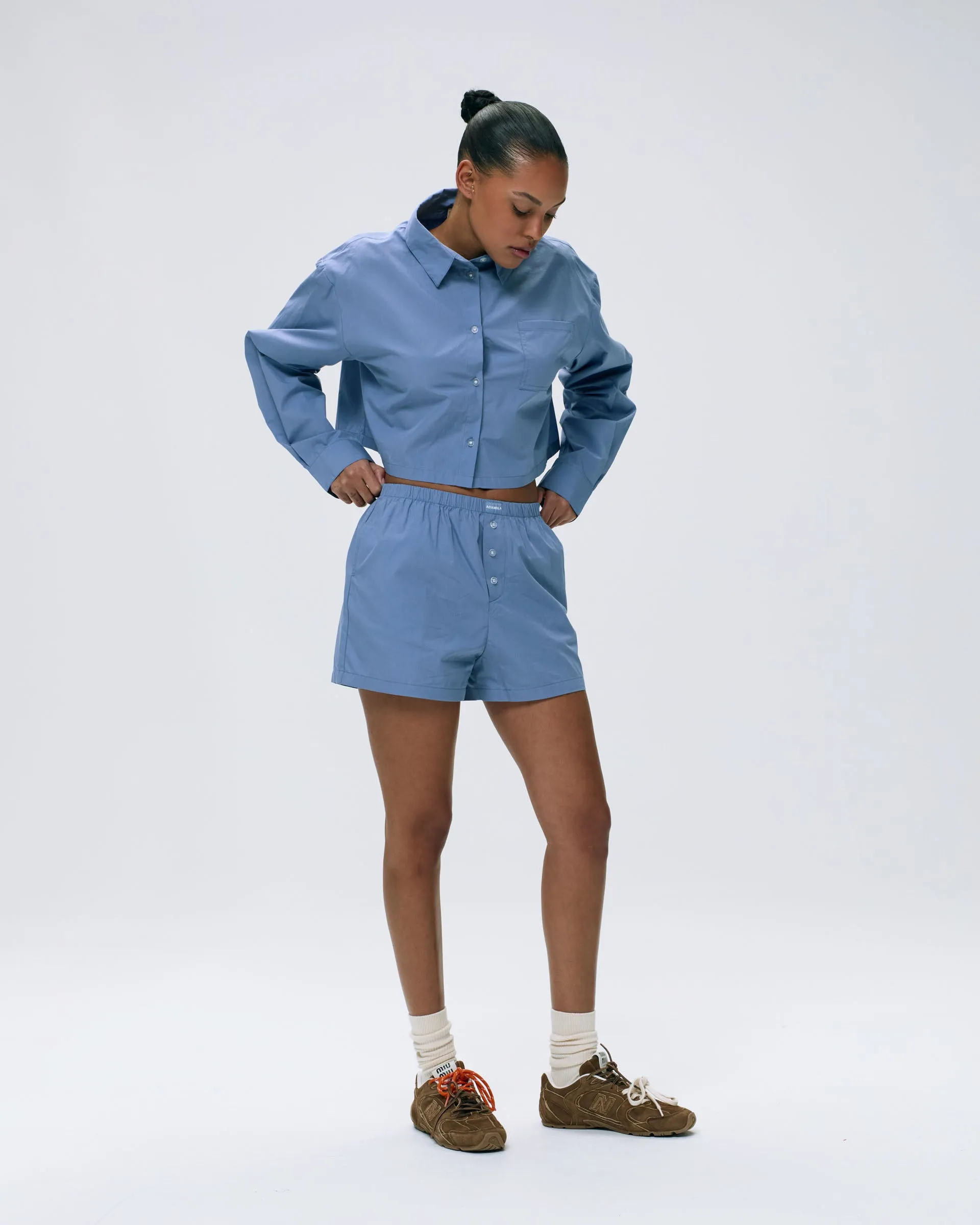 DurableStitching Cotton Boxer Shorts - Blue