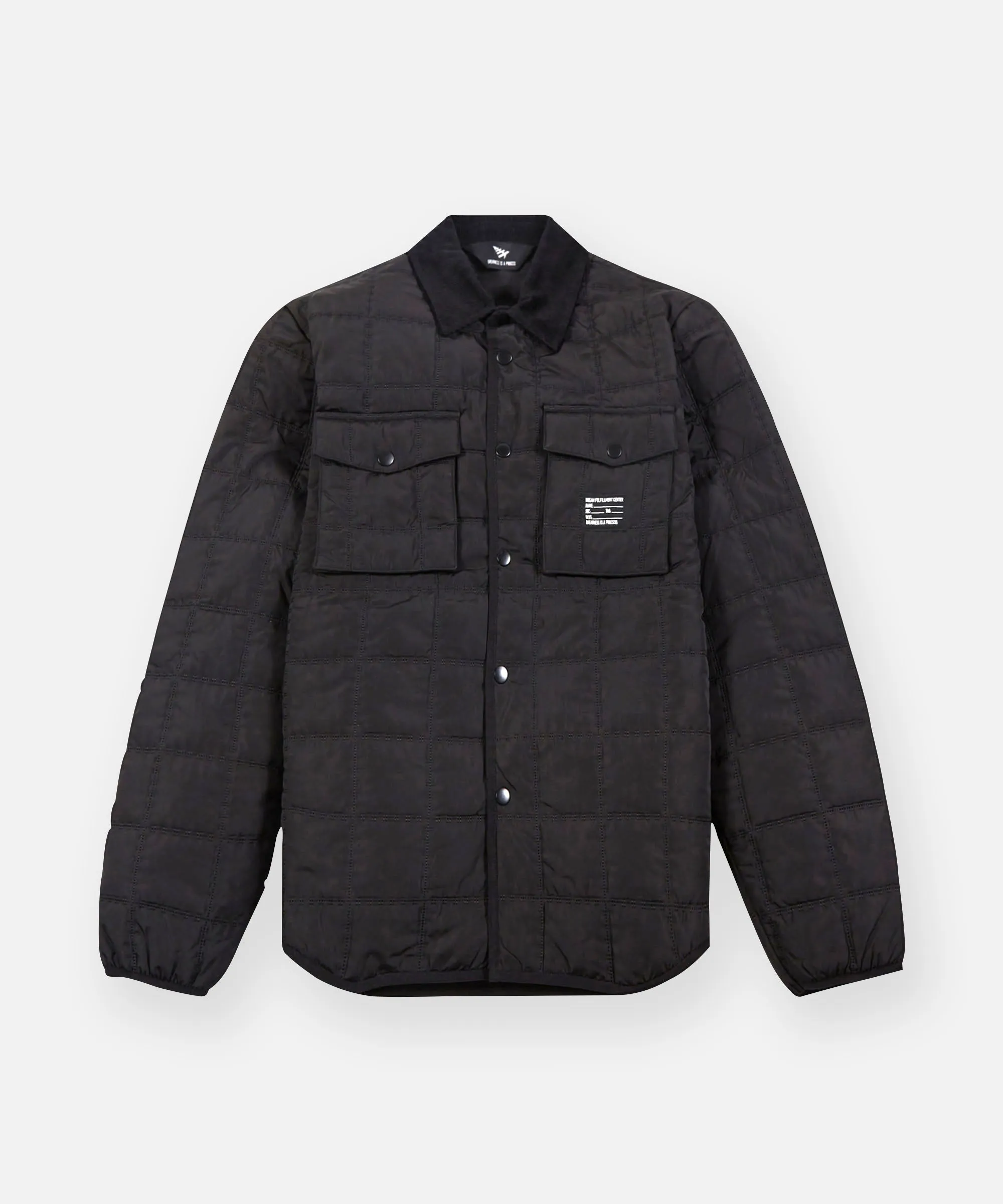 Soft Texture Double Layered Fabric Quilted Shirt Jacket