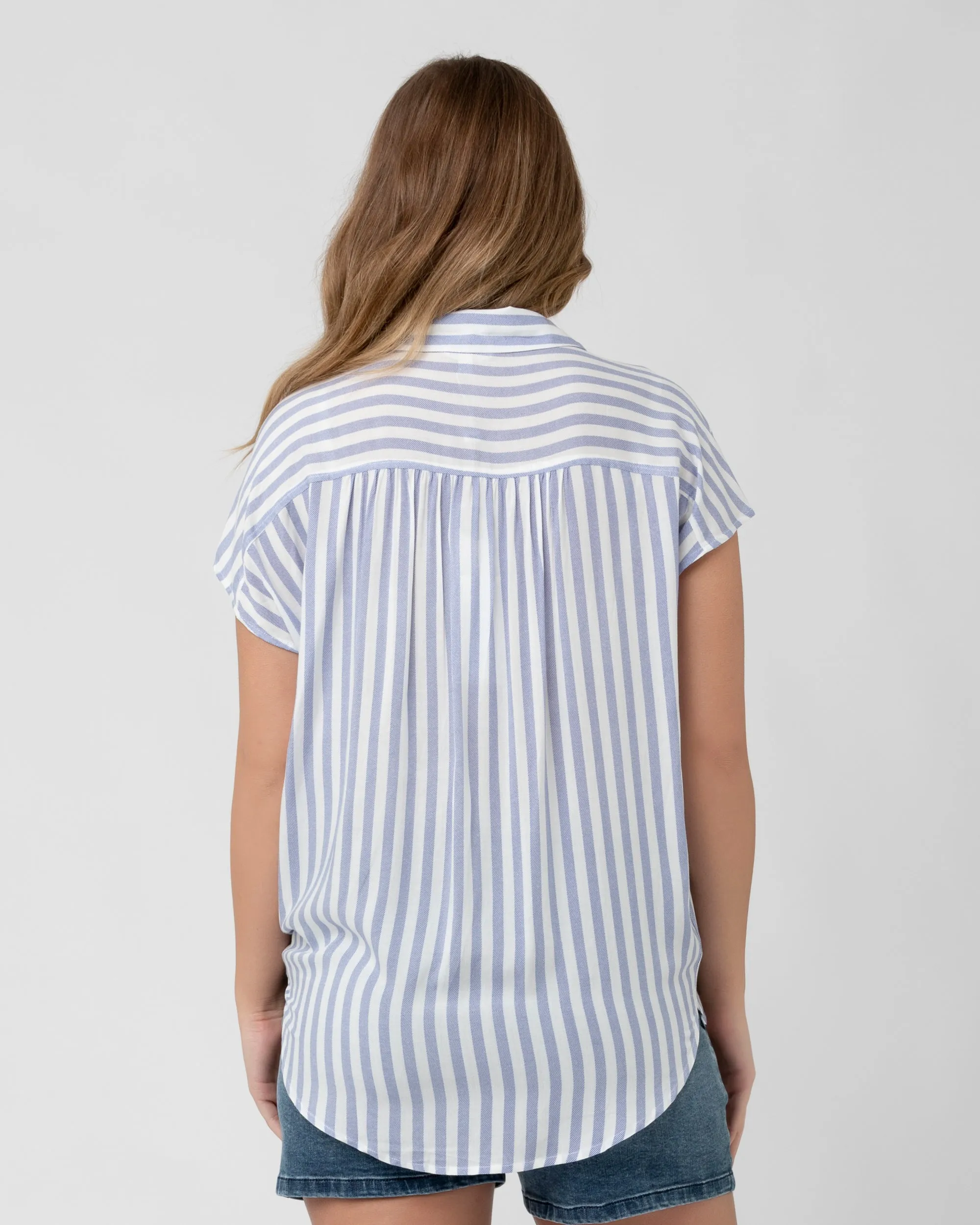 supportive bra All Season Quinn Relaxed Shirt Blue / White