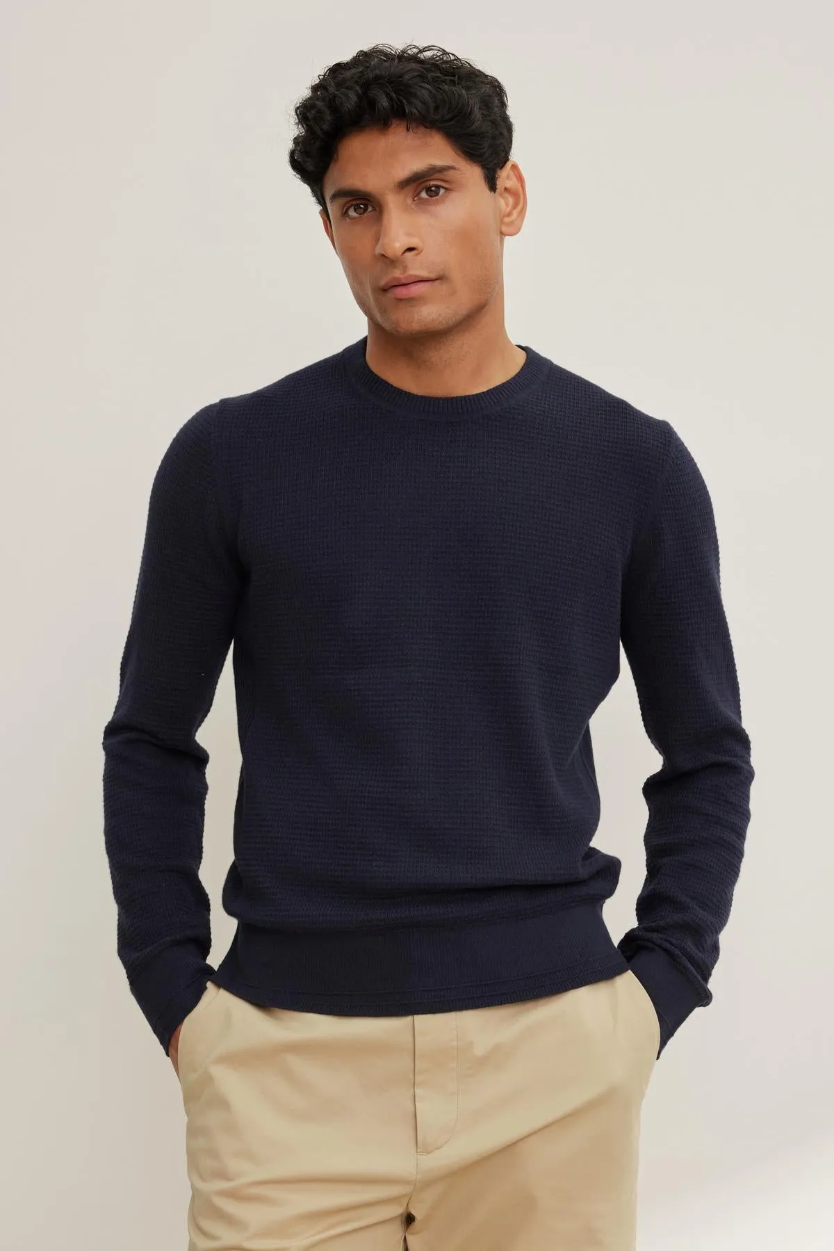 Classic Layer MultiPly Yarn Construction ACE COTTON CASHMERE THERMAL CREW