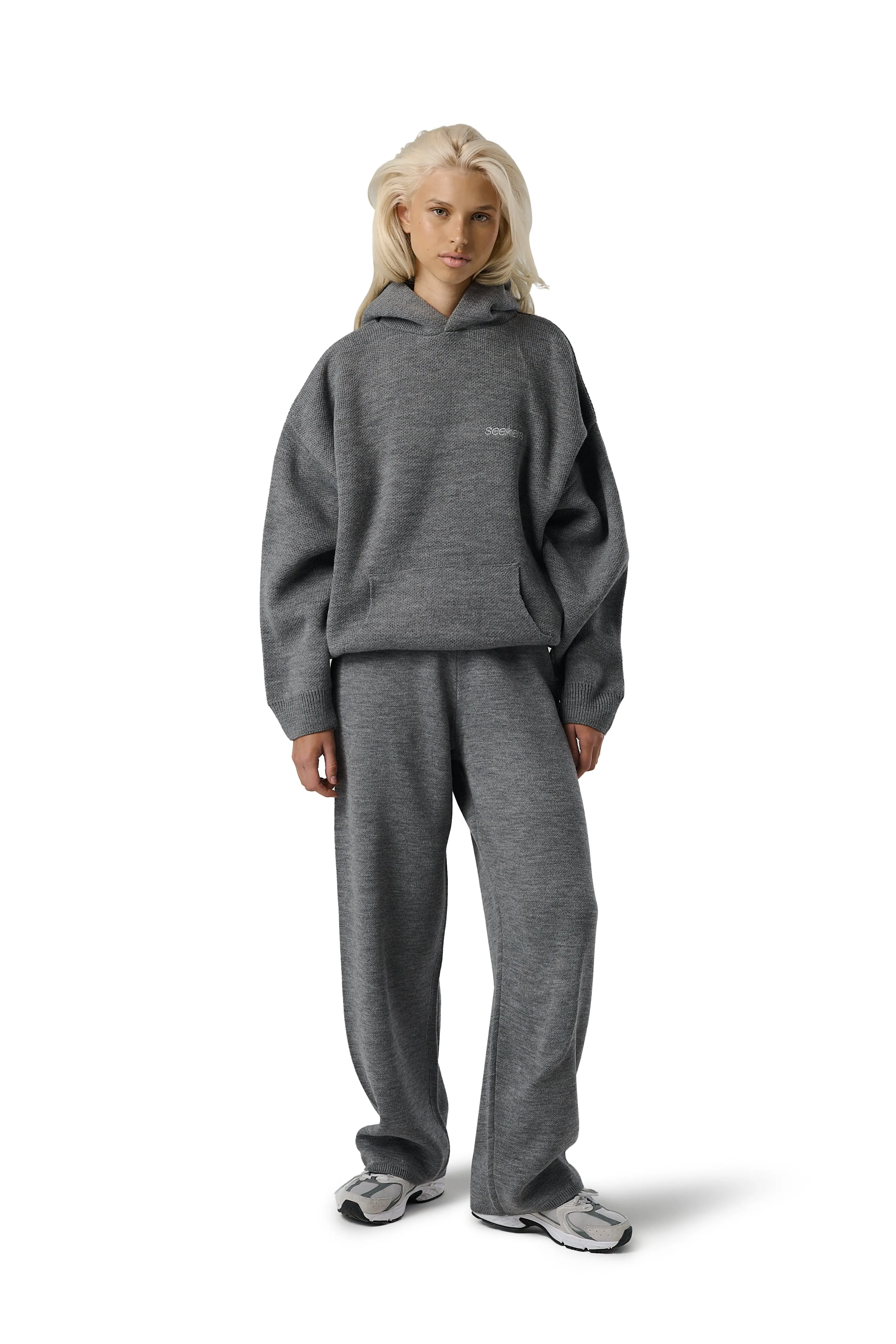 Hypoallergenic Yarn Seekers Knit Hoodie in Sulk