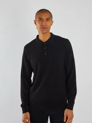 Thermal Insulation Knits Fall Ready Trey Polo Knit Matte Black