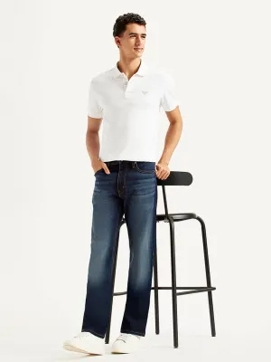 Men's 513 Blue Slim Straight Fit Mid Rise Jeans Relaxed Mood