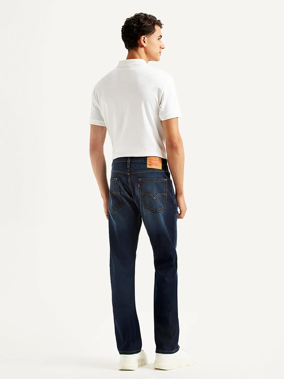 Men's 513 Blue Slim Straight Fit Mid Rise Jeans Comfort Fit Popular Style