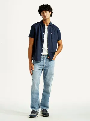 Comfy Streetwear Fan Music Event Men's 513 Light Indigo Slim Straight Fit Mid Rise Jeans