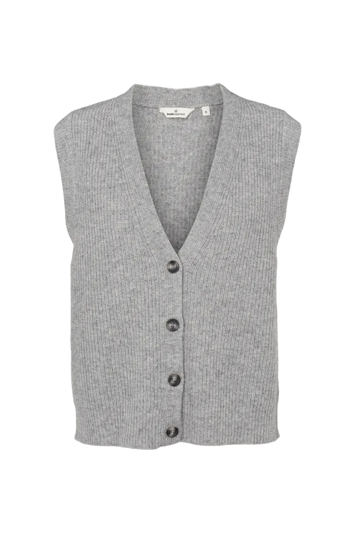 HeatTrapping Fibers Stylish Drape Lise Vest - Light Grey Mel.
