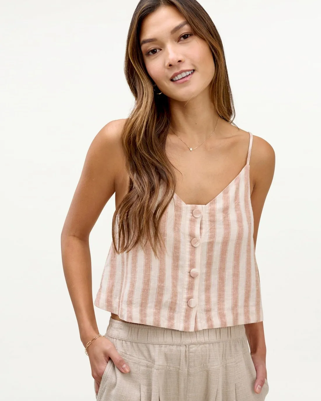 Light Wear Mary Lawless Lee x Splendid Stripe Cami Tank