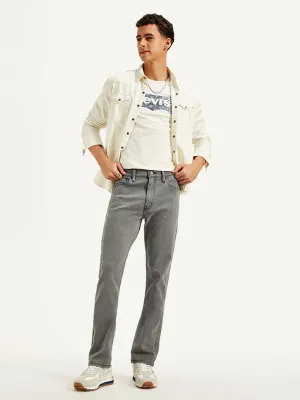 Simple Aesthetic True Comfort Men's 513 Grey Slim Straight Fit Mid Rise Jeans