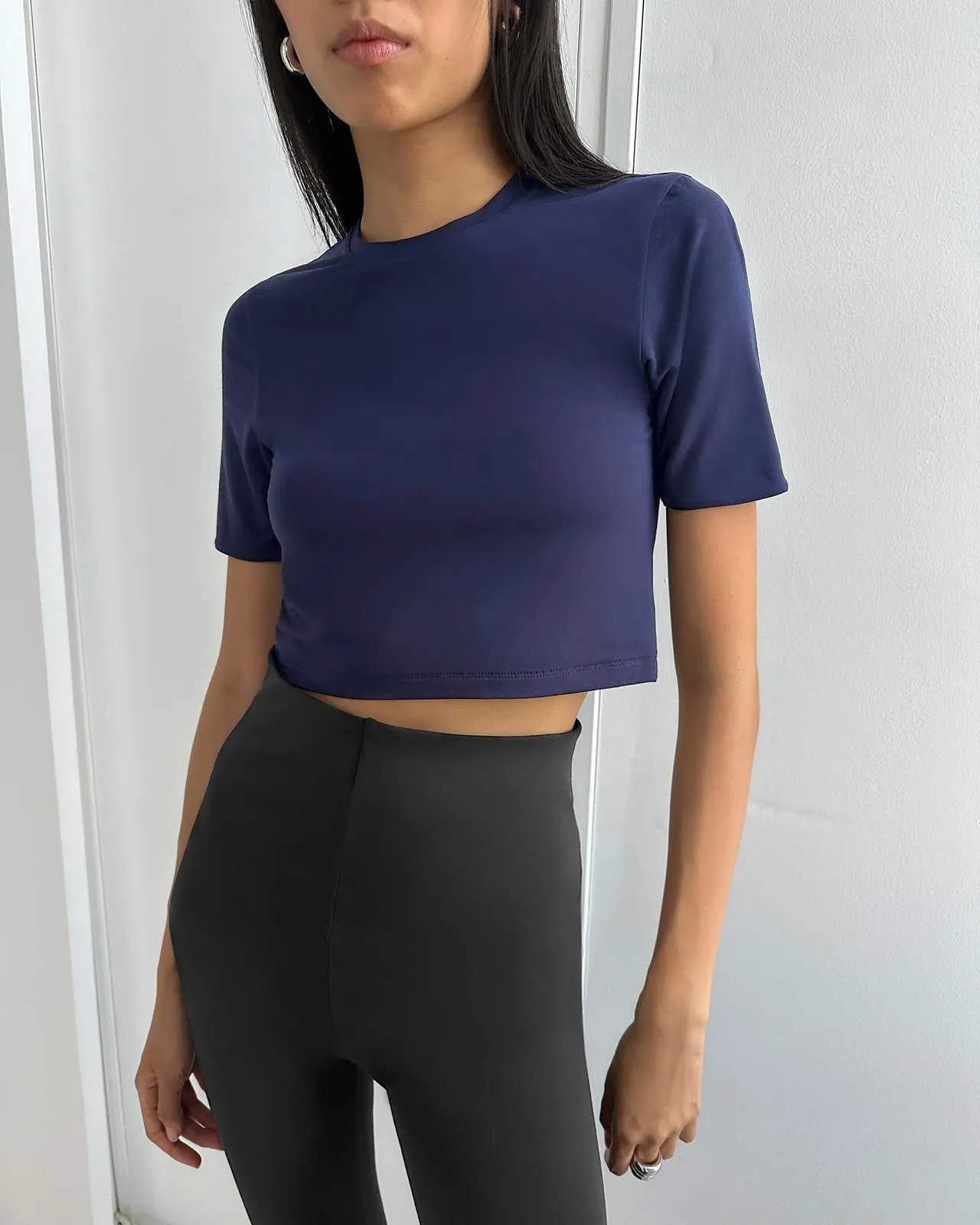 Kate Young x Splendid Silk-Modal Tee Soft Lining Casual Elegance