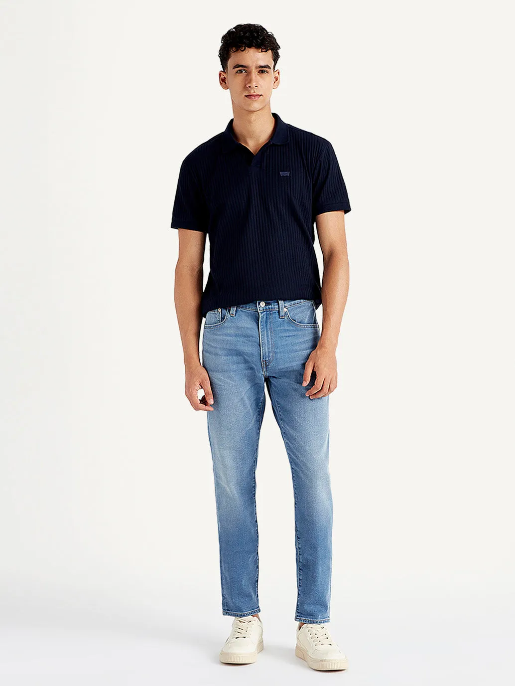 Outfit Ideas Men's 512 Blue Slim Tapered Fit Mid Rise Jeans