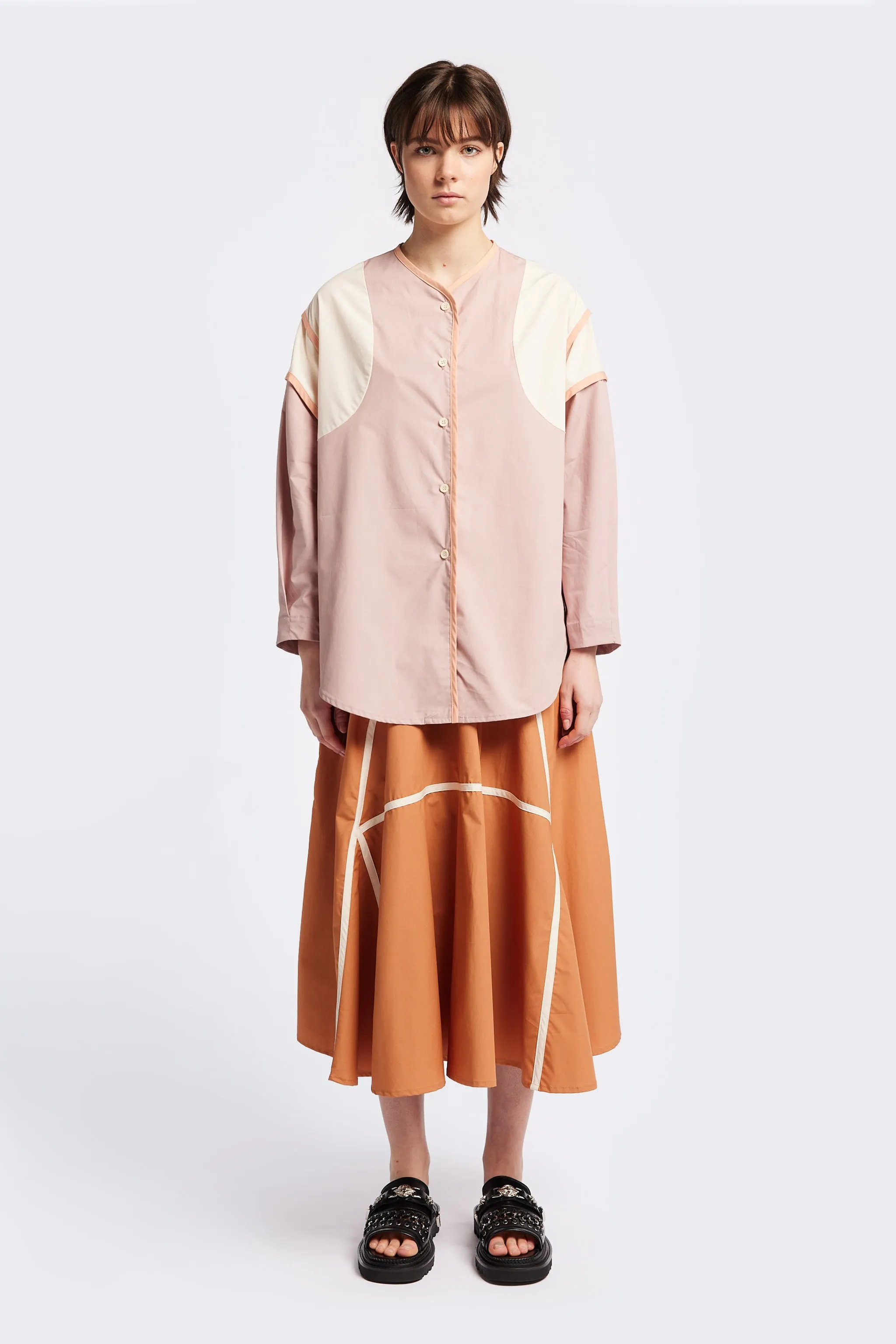 Ages Shirt Pale Peach Warm Weather Wear Sophisticated Look