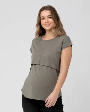 Comfortable fit Richie Nursing Tee Moss