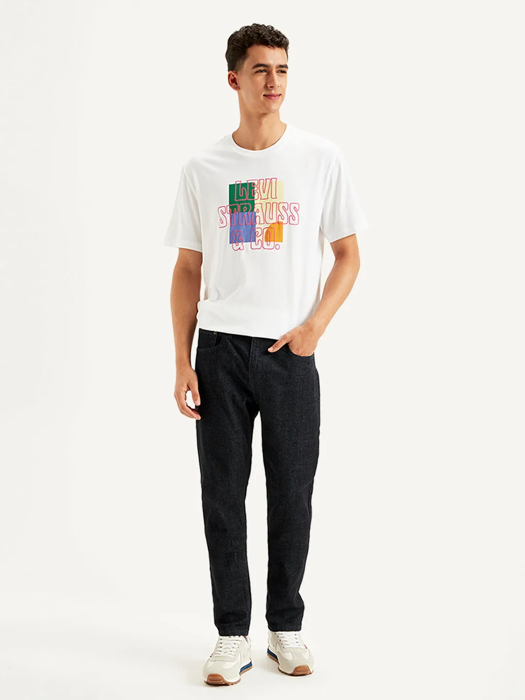 Vintage Lover Smooth Bold Stylish Adult Fashion Men's 512 Navy Blue Slim Tapered Fit Mid Rise Jeans