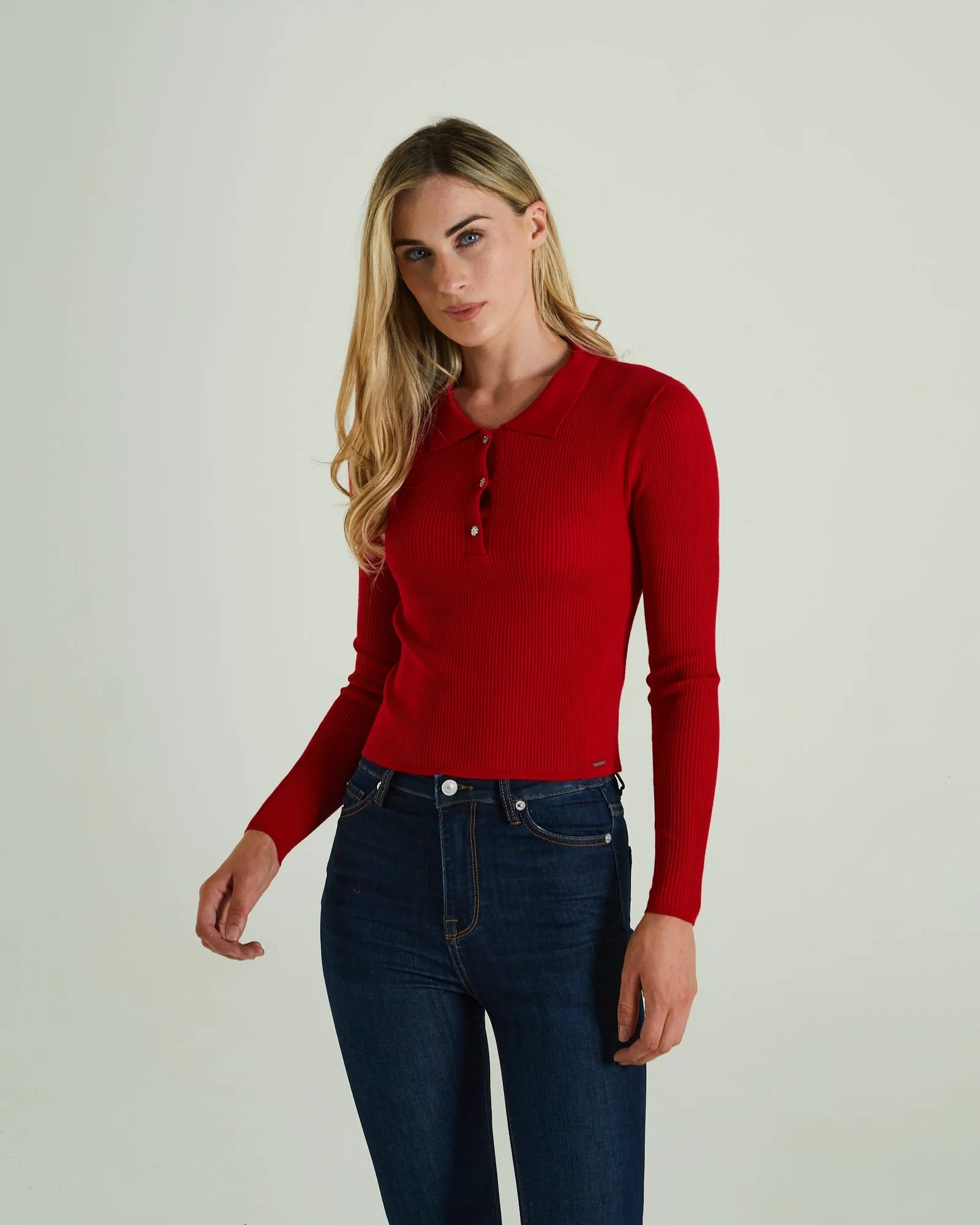 NonIrritating Seams Pure Detail Roslyn Knit Tango Red