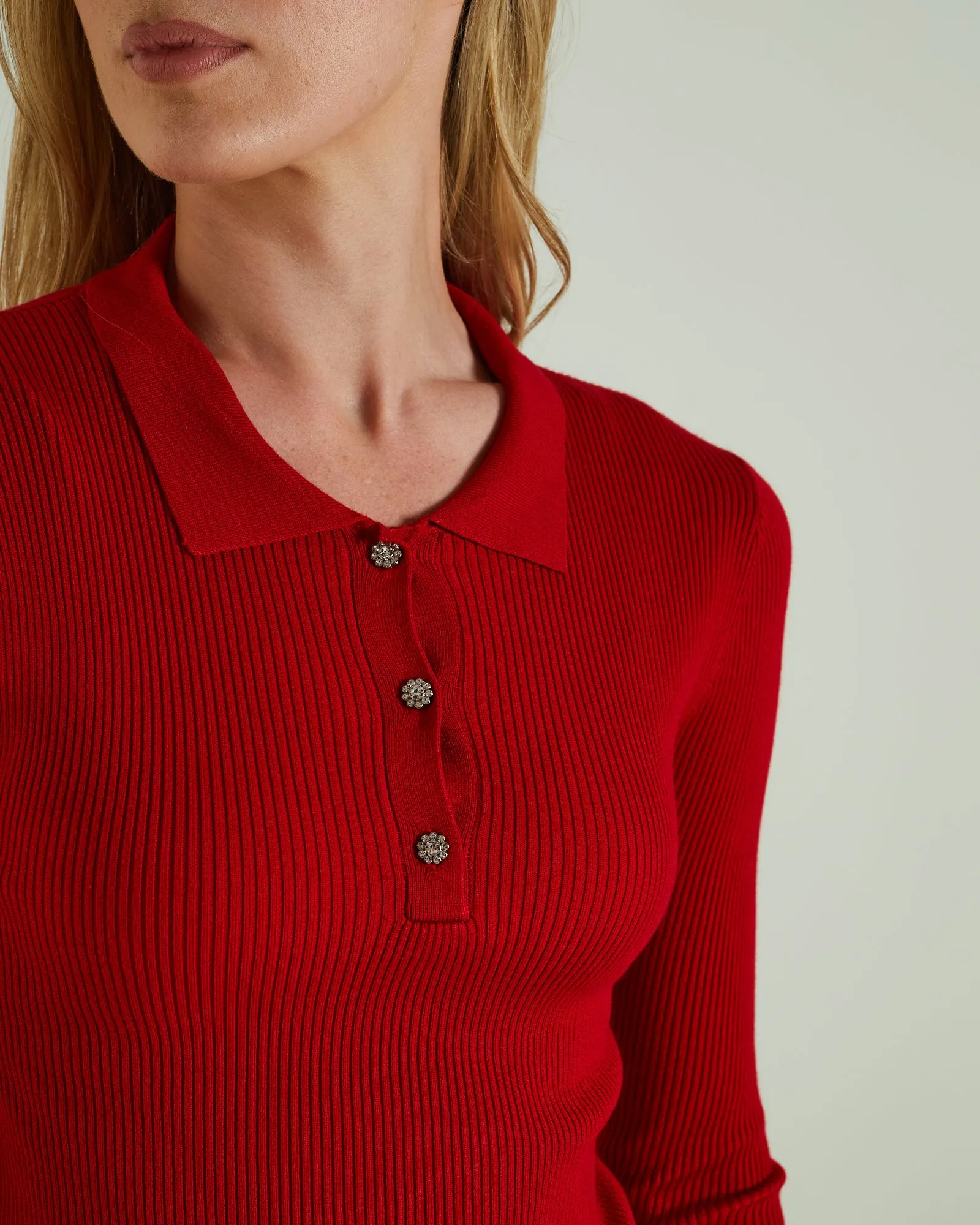 GarmentDyed Effect Roslyn Knit Tango Red