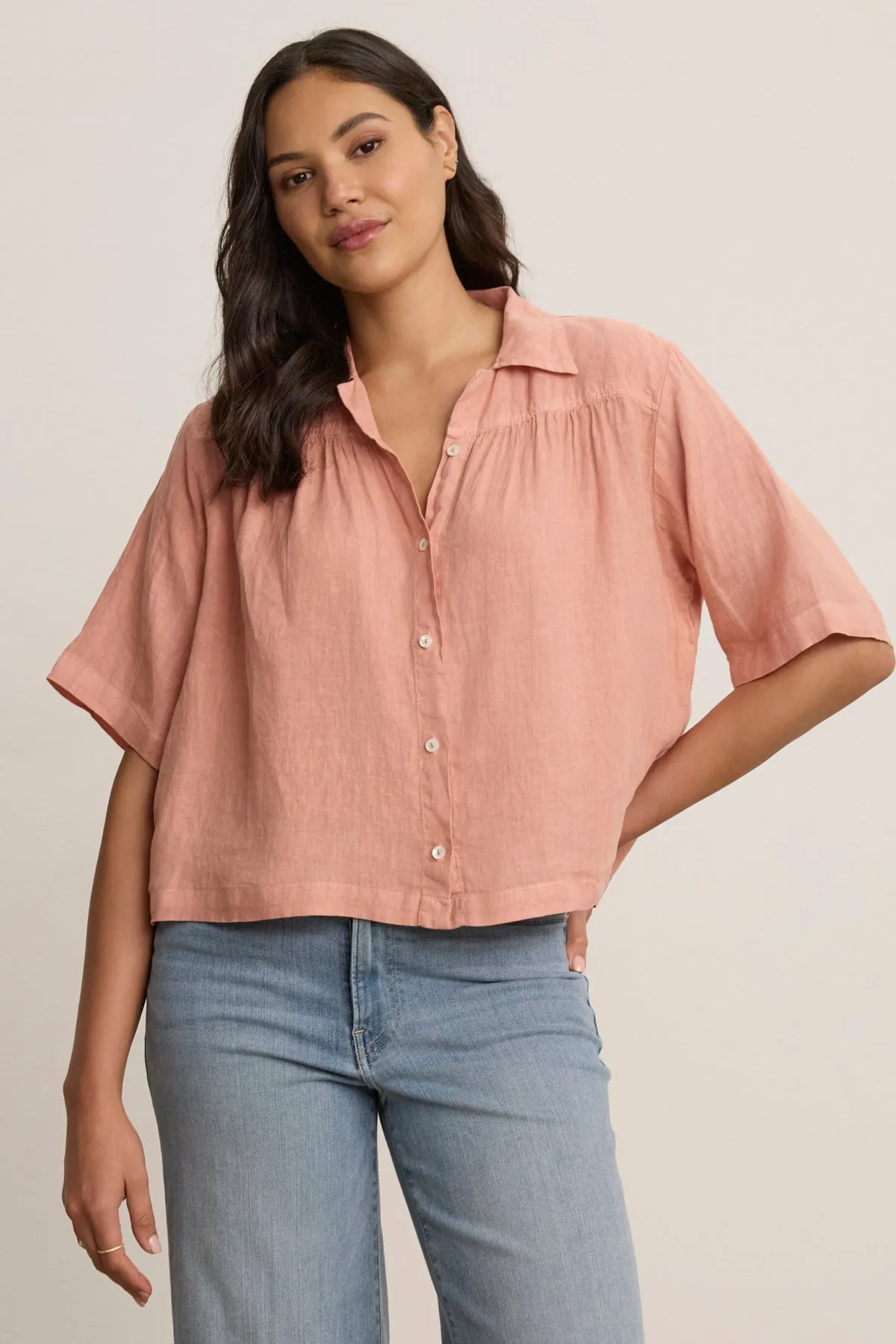 Contemporary Design Trendy Look ROWAN LINEN TOP