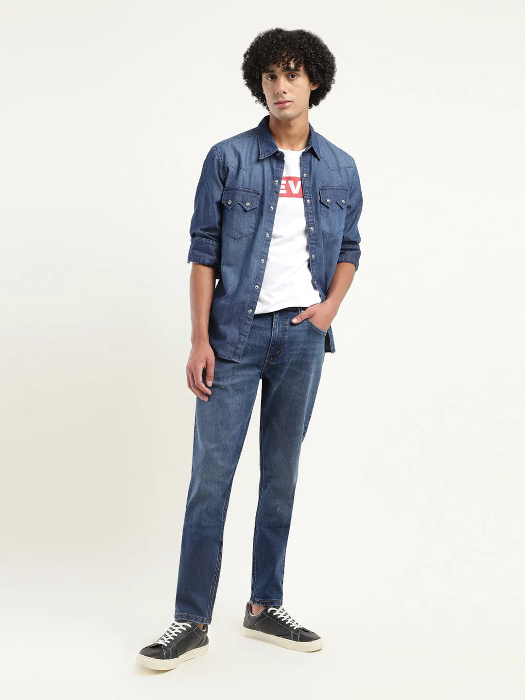 Casual Movement Men's 512 Blue Slim Tapered Fit Mid Rise Jeans