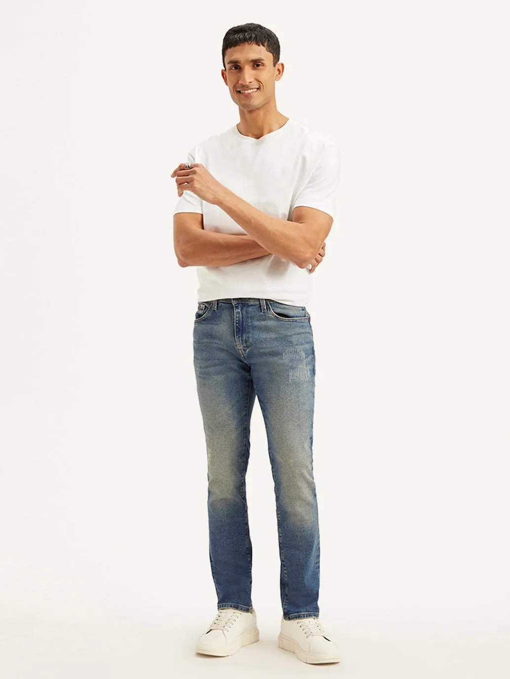 Men's 511 Blue Slim Fit Mid Rise Jeans Daily Favorite Flattering Style